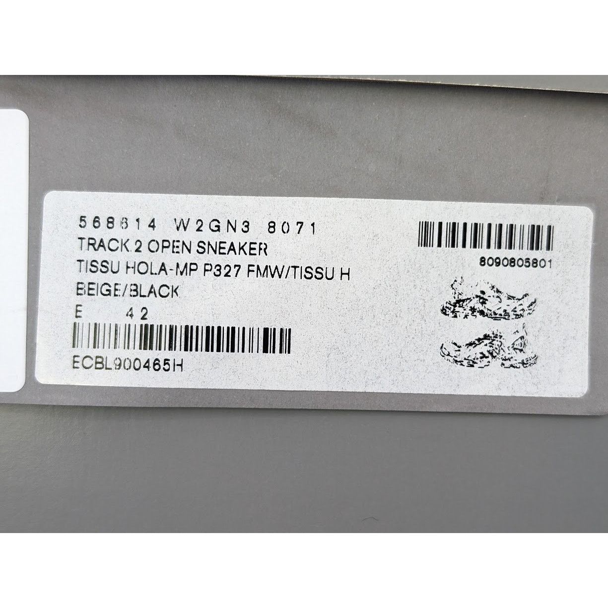 Balenciaga o1rshd1 Rubber Track.2 Open Low-Top Sneakers in Beige/Black Size US 9 / EU 42 - 24 Thumbnail