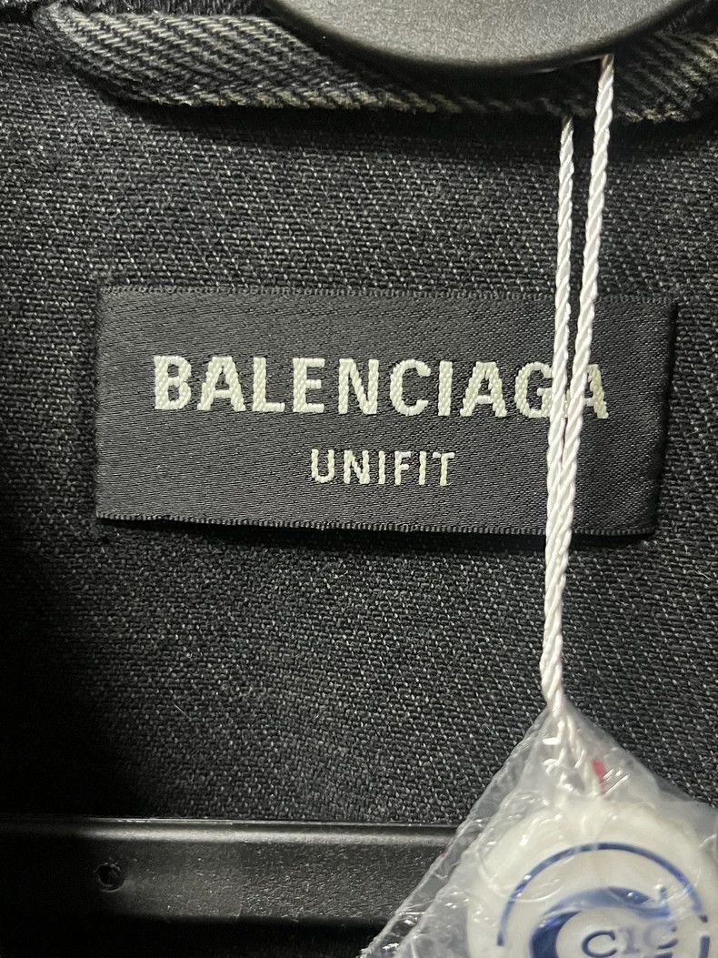 Balenciaga Balenciaga Black washed double-B graffiti logo denim jacke Size US XS / EU 42 / 0 - 3 Thumbnail