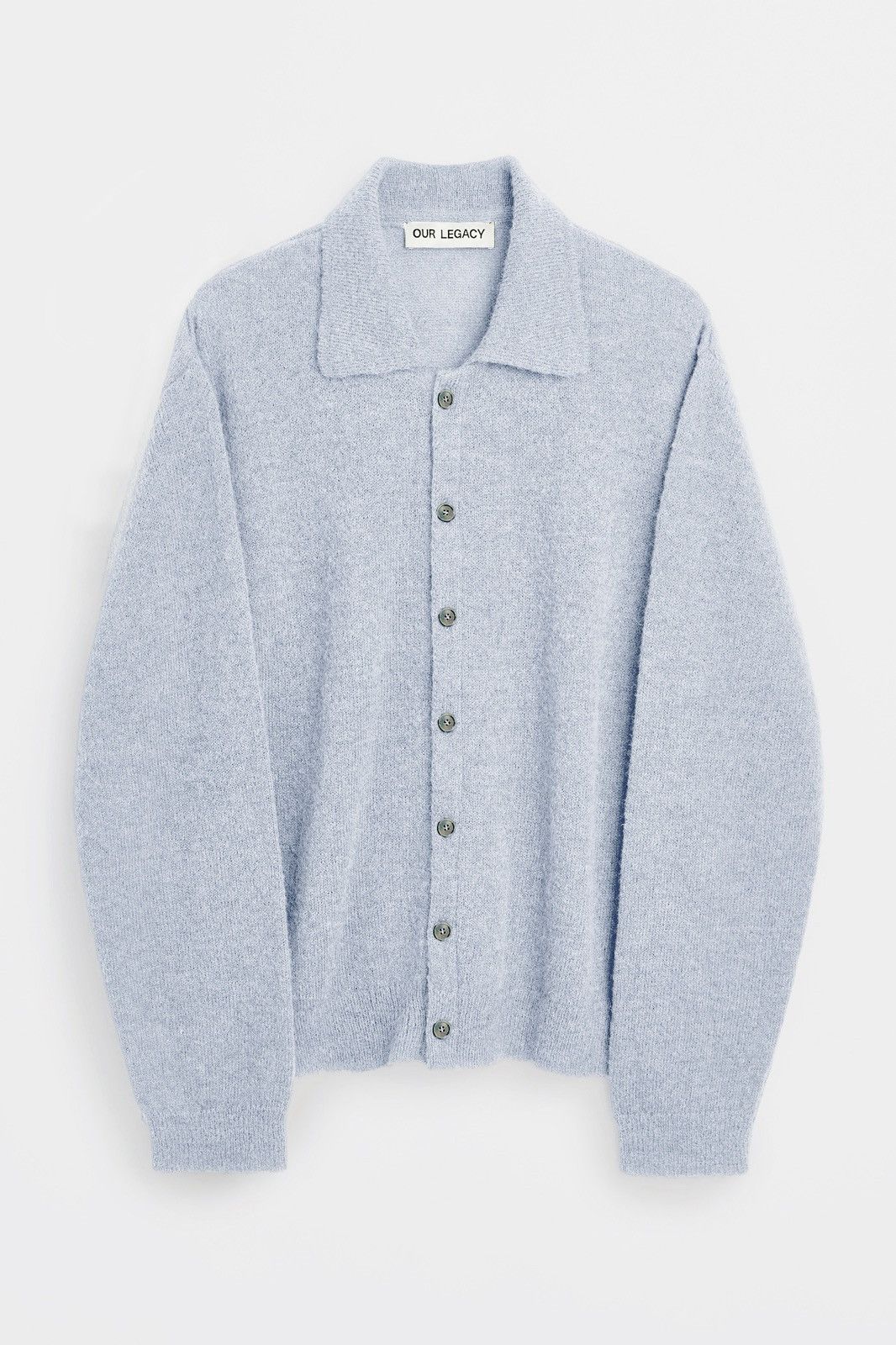 Our Legacy Our Legacy Evening Polo Livid Blue Fuzzy Alpaca Size US L / EU 52-54 / 3 - 3 Thumbnail