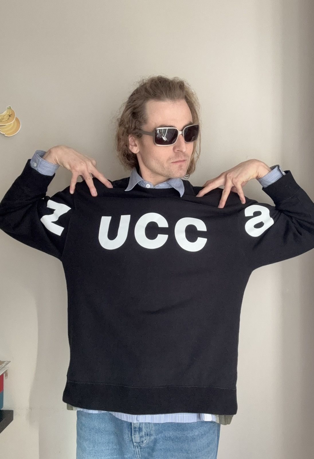 CABANE de ZUCCa ZUCCA XL Logo Crewneck Sweatshirt Size US XL / EU 56 / 4 - 1 Thumbnail