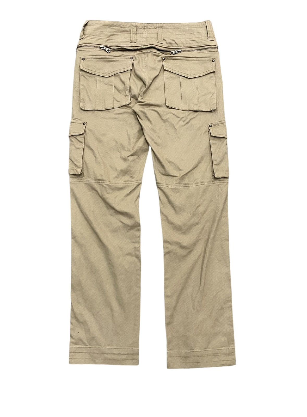 image of 2000S Boycott Japan Back Zipper Like Herringbone Cargos in Khaki, Men's (Size 29)