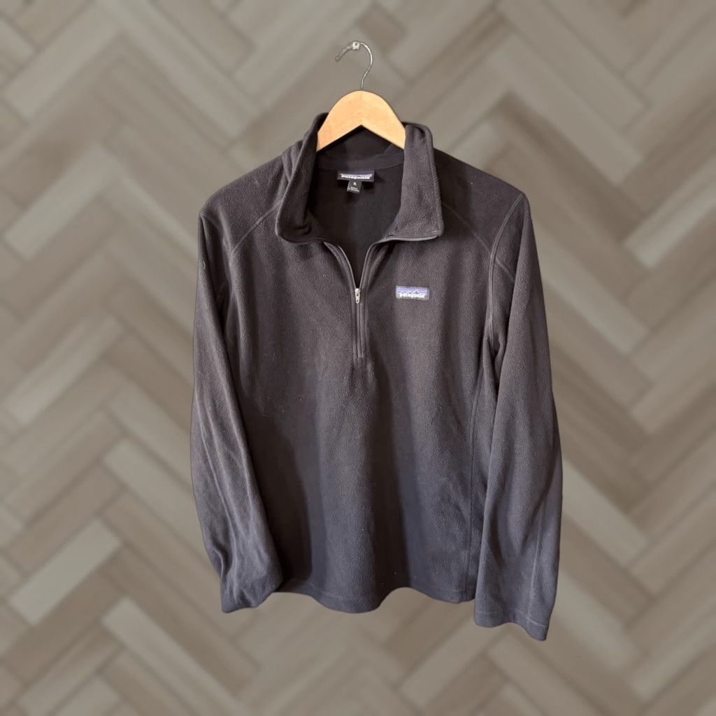 Patagonia Patagonia Sweatshirt 1/4 Zip Mock Neck Fleece Mens XL Black Size US XL / EU 56 / 4 - 1 Thumbnail