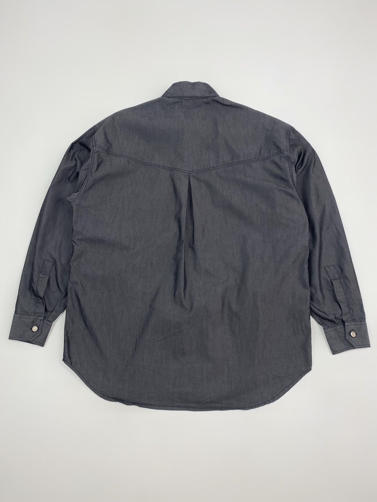 Versace Jeans Couture 1990’s Versace Jeans Couture Shiny Cotton Button Up Shirt Size US M / EU 48-50 / 2 - 7 Thumbnail