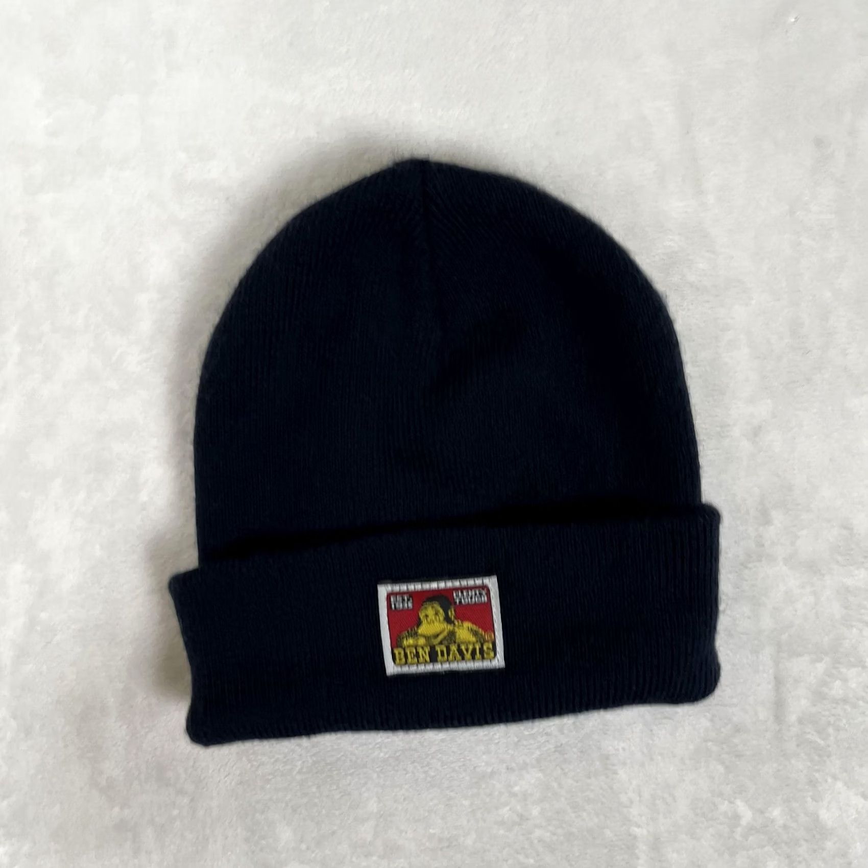 Ben Davis VINTAGE Ben Davis Beanie Hat One Size Blue Knit Cuffed Logo Patch Made In USA Size ONE SIZE - 2 Thumbnail