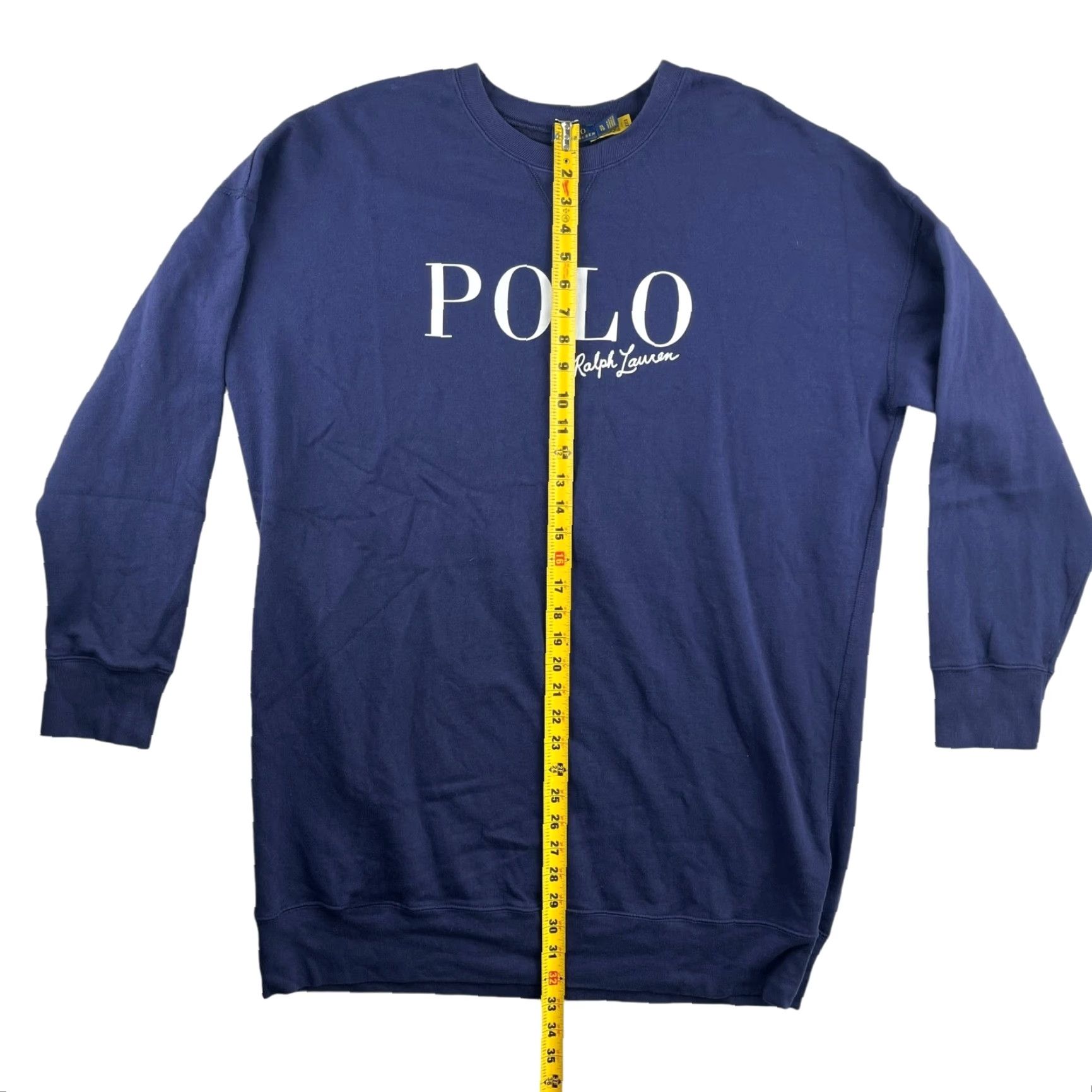 Ralph Lauren Ralph Lauren Men's Sweatshirt Crew Neck Cotton Blend XL Navy Blue Graphic Print Pullover Size US XL / EU 56 / 4 - 5 Thumbnail