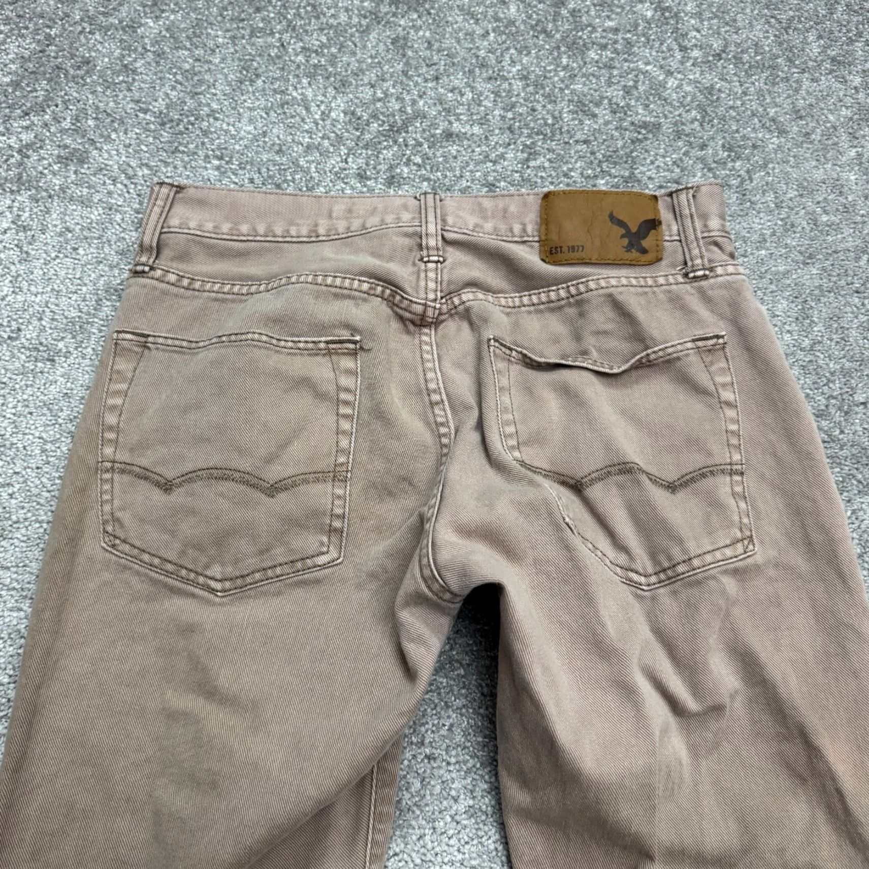 American Eagle Outfitters American Eagle Outfitters Jeans Men Slim Straight 29x30 Brown Cotton Denim 5-Pocket Dark Vintage No N/A Size US 29 - 6 Thumbnail