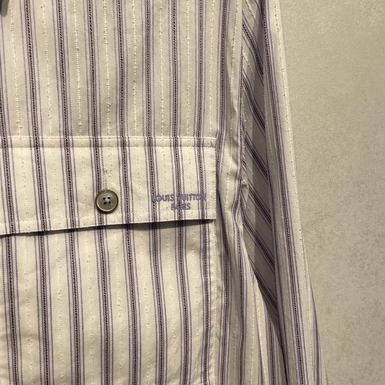 Louis Vuitton Louis Vuitton SS26 Vertical Stripe Long Sleeve Shirt Size US XL / EU 56 / 4 - 5 Thumbnail