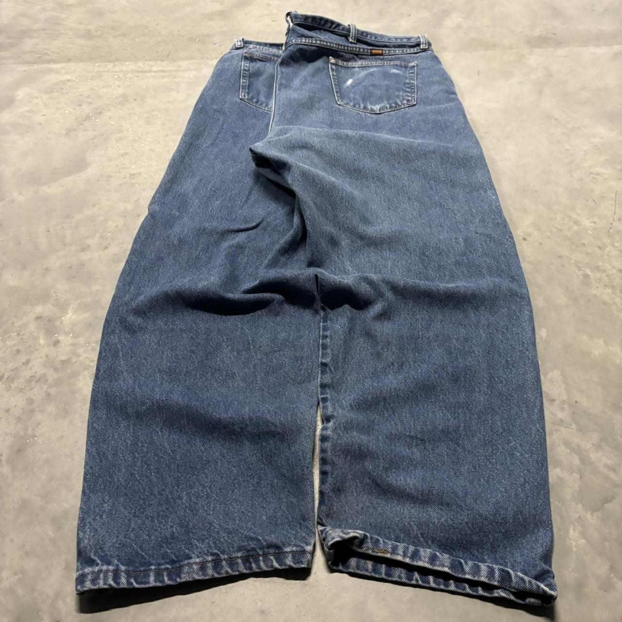Japanese Brand × Vintage Crazy Vintage Y2K/2000s Baggy Medium Wash Skater Denim Jeans! Size US 44 / EU 60 - 4 Thumbnail