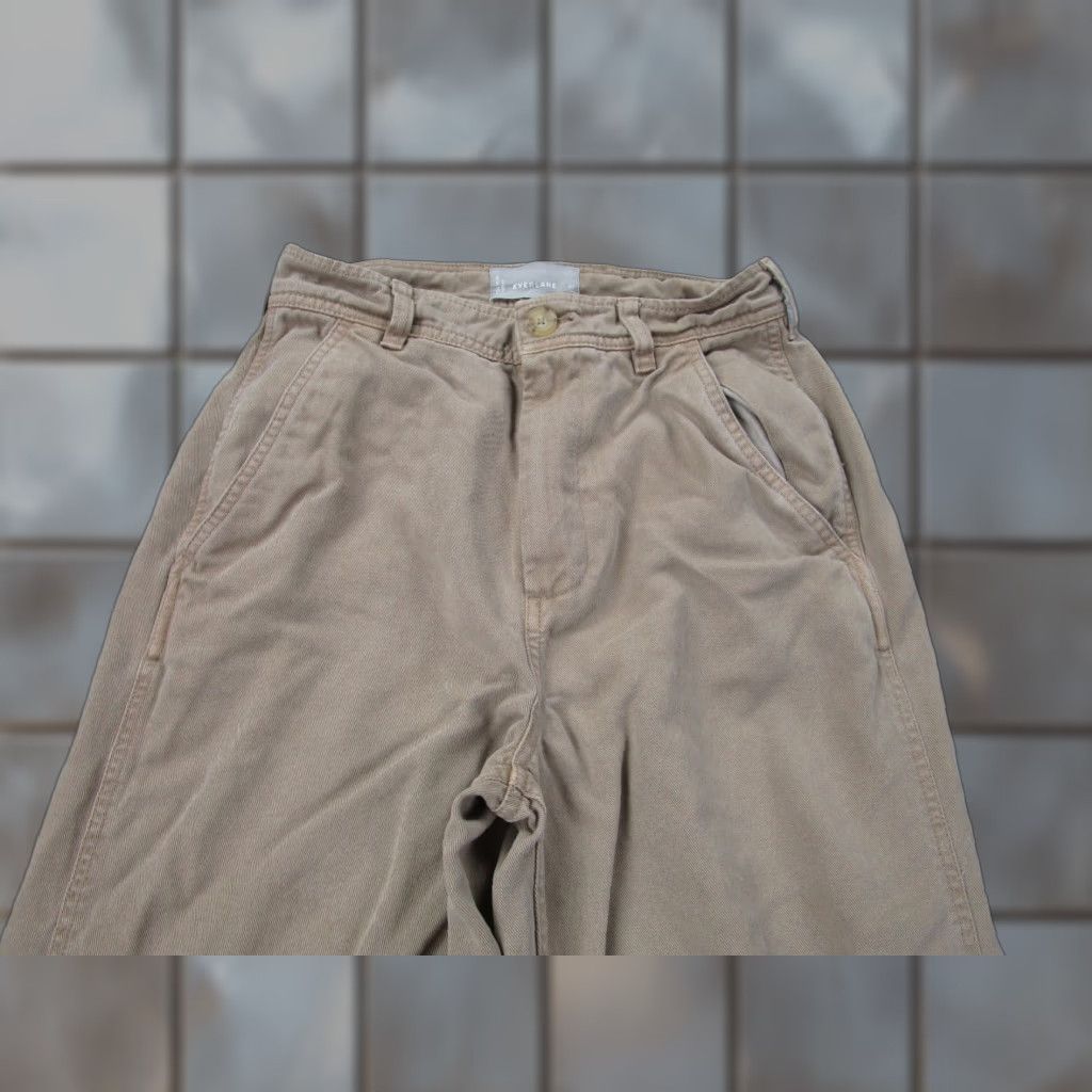 Everlane Everlane Pants Womens 00 Beige Army Military Twill High Rise Khakis Long Pants Size 26" / US 2 / IT 38 - 1 Thumbnail