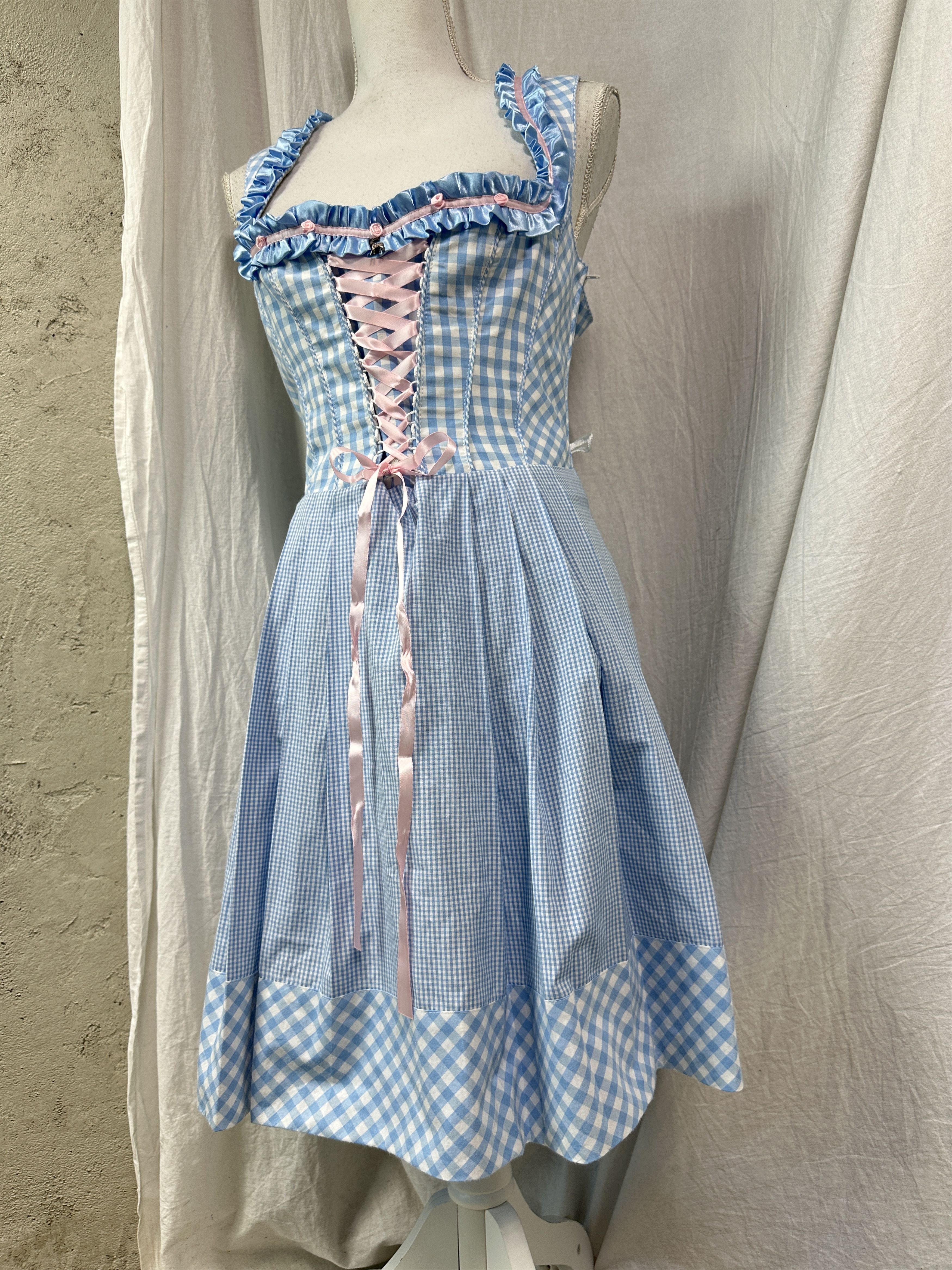 Vintage Vintage Coquette Deer Lana Del Rey Coded Corset Lace Dress Size L / US 10 / IT 46 - 1 Thumbnail