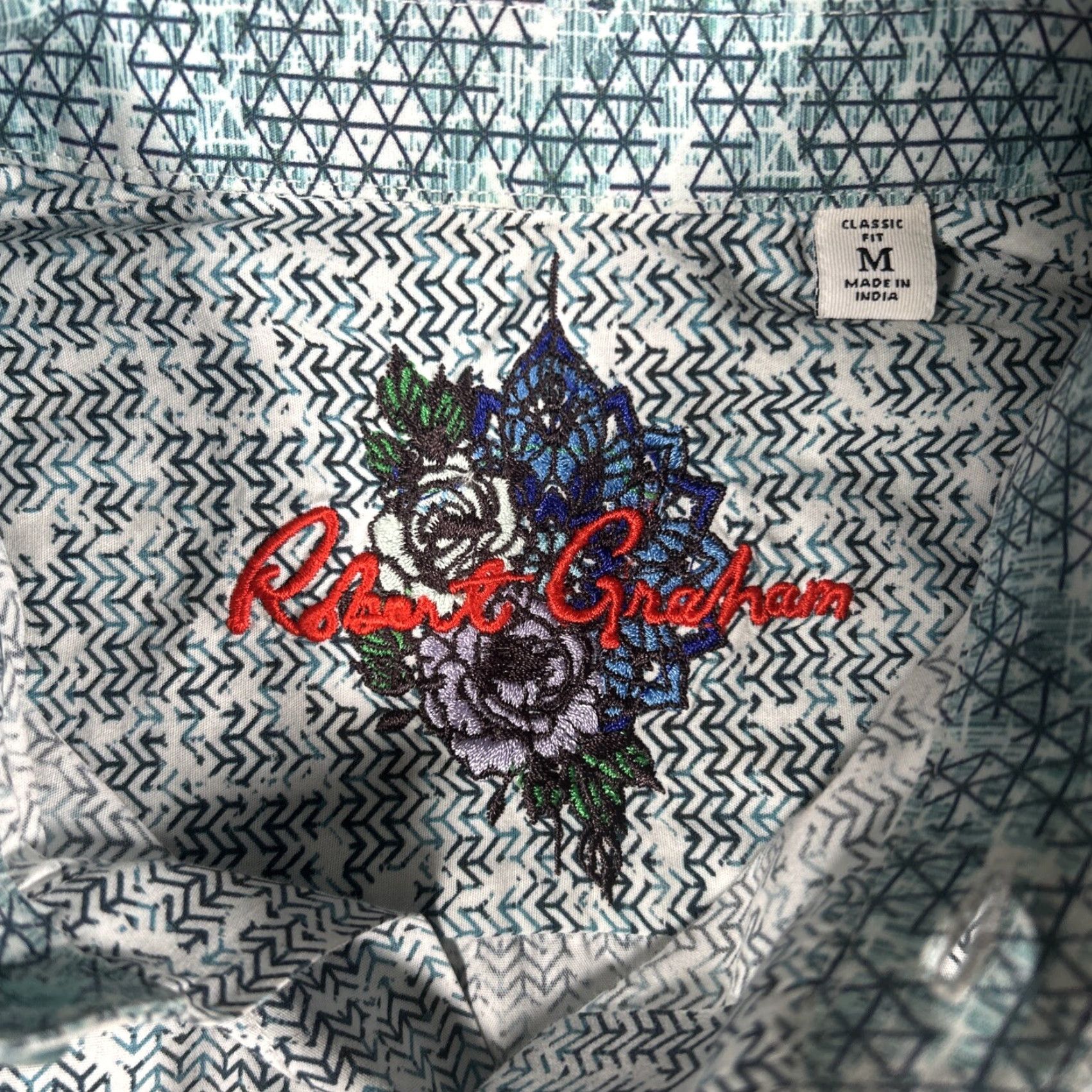 Robert Graham Robert Graham Shirt Mens M Blue Classic Fit Long Sleeve Button-Up Size US M / EU 48-50 / 2 - 5 Thumbnail
