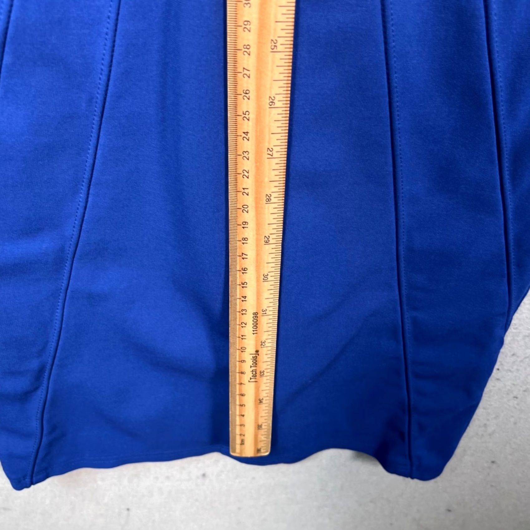 Escada Escada Dress Blue V-Neck Short Sleeve Sheath Size 34 Womens 34 Party Cocktail Knee Length Satin/Viscose 8/10 Size XXS / US 00 / IT 34 - 5 Thumbnail
