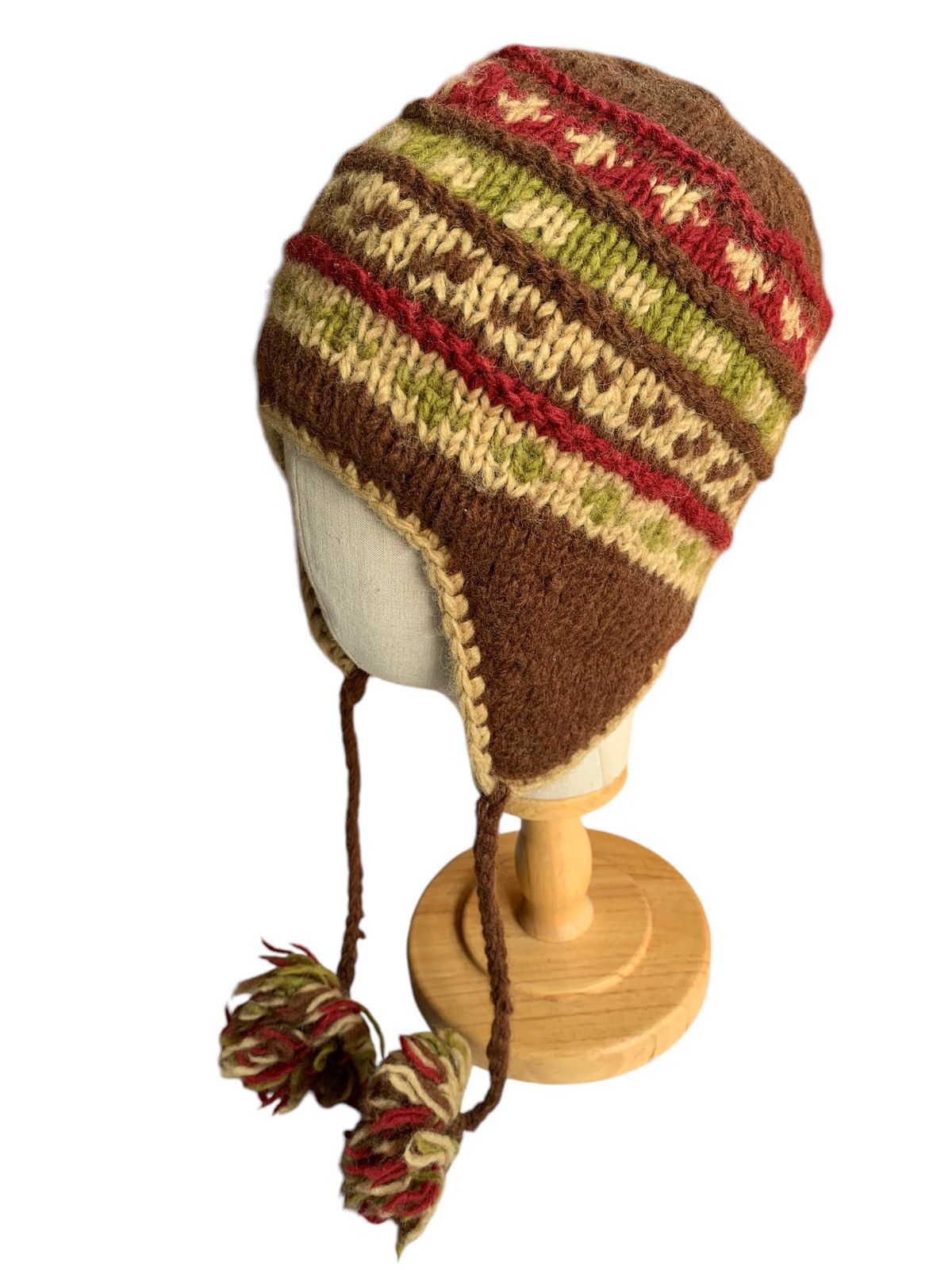 Japanese Brand × Kapital × Vintage Knitted Crochet Wool Earflap Winter Sessions Beanie Hats Size ONE SIZE - 5 Thumbnail