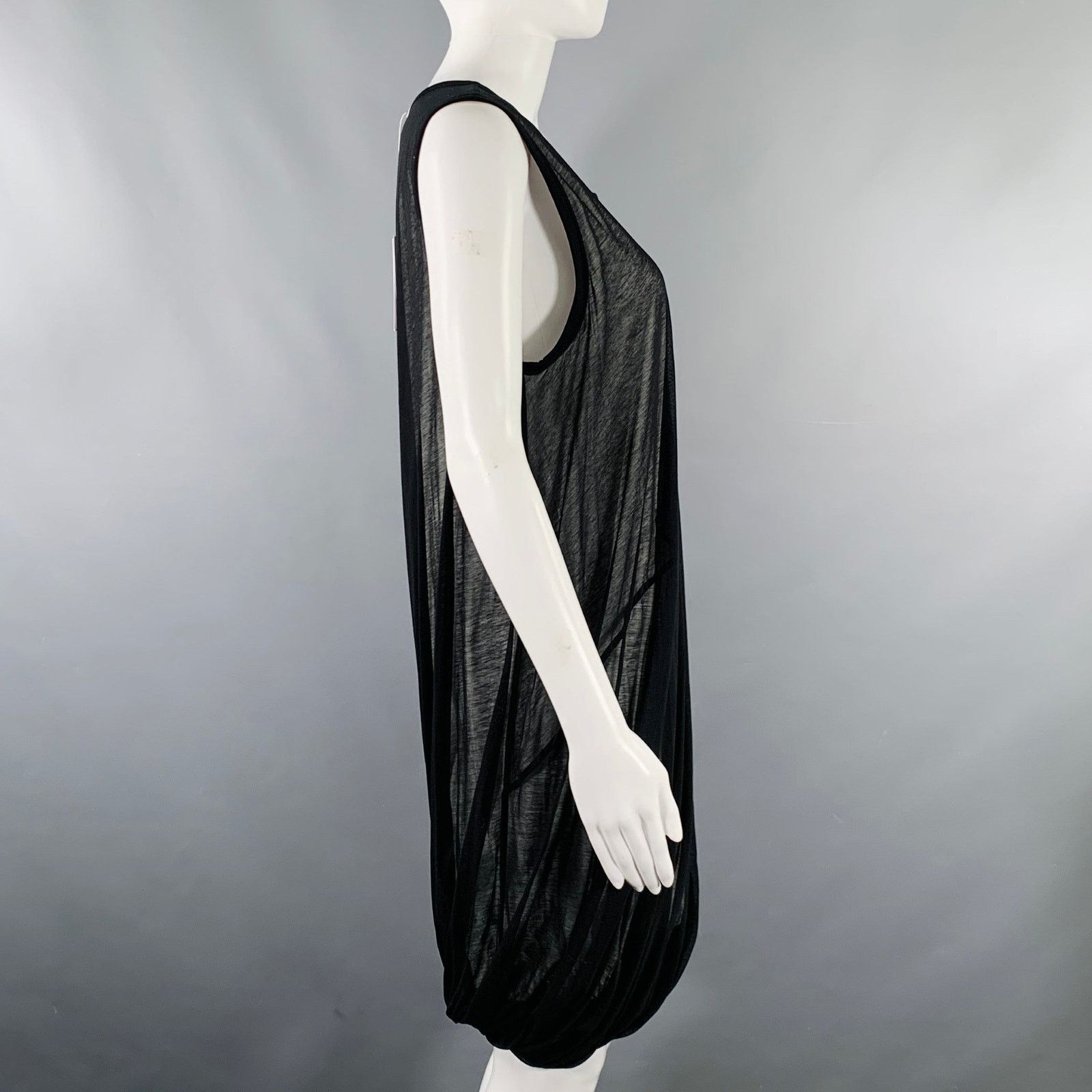Helmut Lang Size M Black White Cotton Layered Bubble Hem Dress Size M / US 6-8 / IT 42-44 - 2 Thumbnail