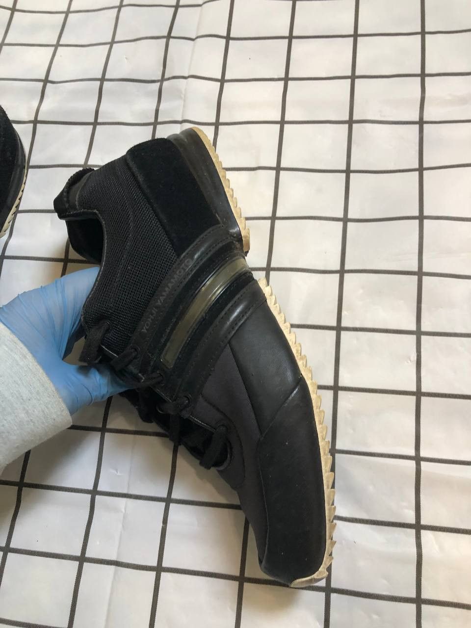 Adidas × Y-3 ADIDAS Y3 Yohji Yamamoto Mens Trainers Navy Black Leather Size US 7.5 / EU 40-41 - 10 Thumbnail