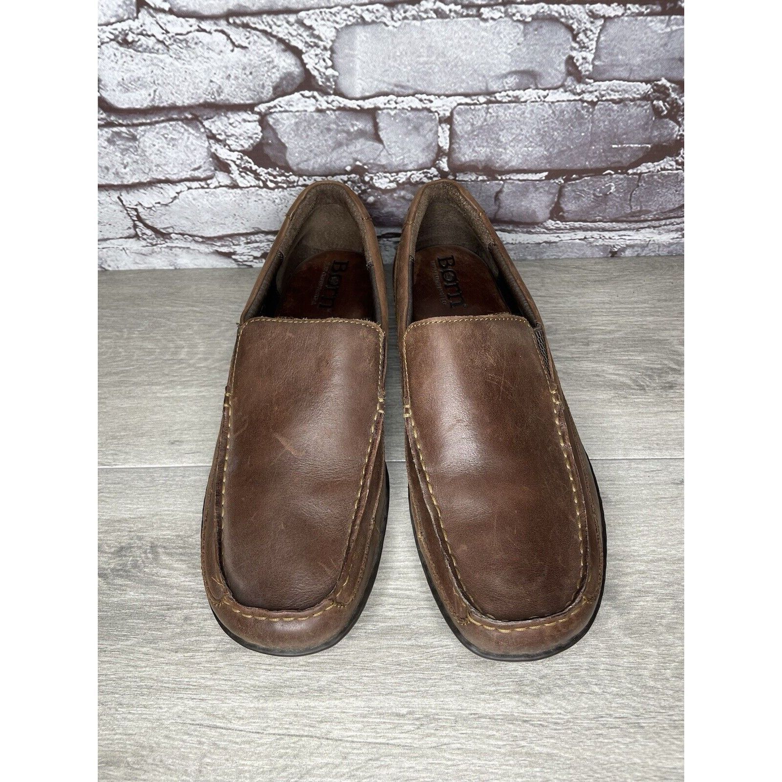 Born Born Handcrafted Brown Leather Casual Slip On Comfort Loafer Size US 11 / EU 44 - 14 Thumbnail