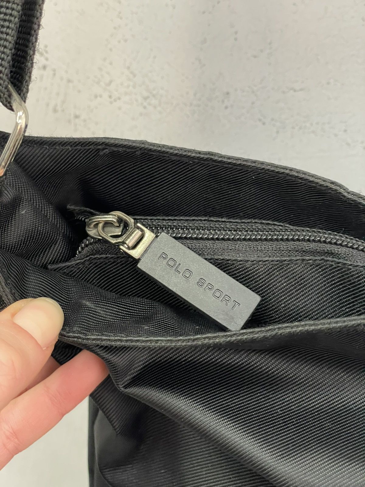 Polo Ralph Lauren Polo black leather belt classic messenger vintage style Size ONE SIZE - 12 Thumbnail