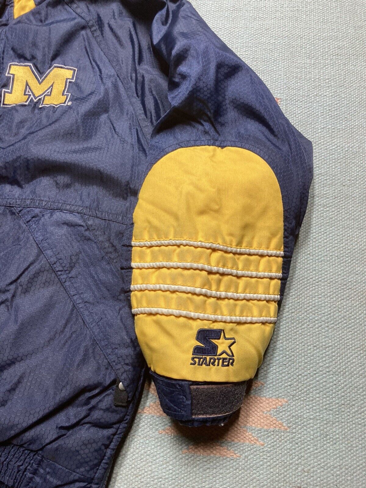 Starter × Vintage starter puffer jacket university Michigan wolverines youth M Size XS / US 0-2 / IT 36-38 - 3 Thumbnail