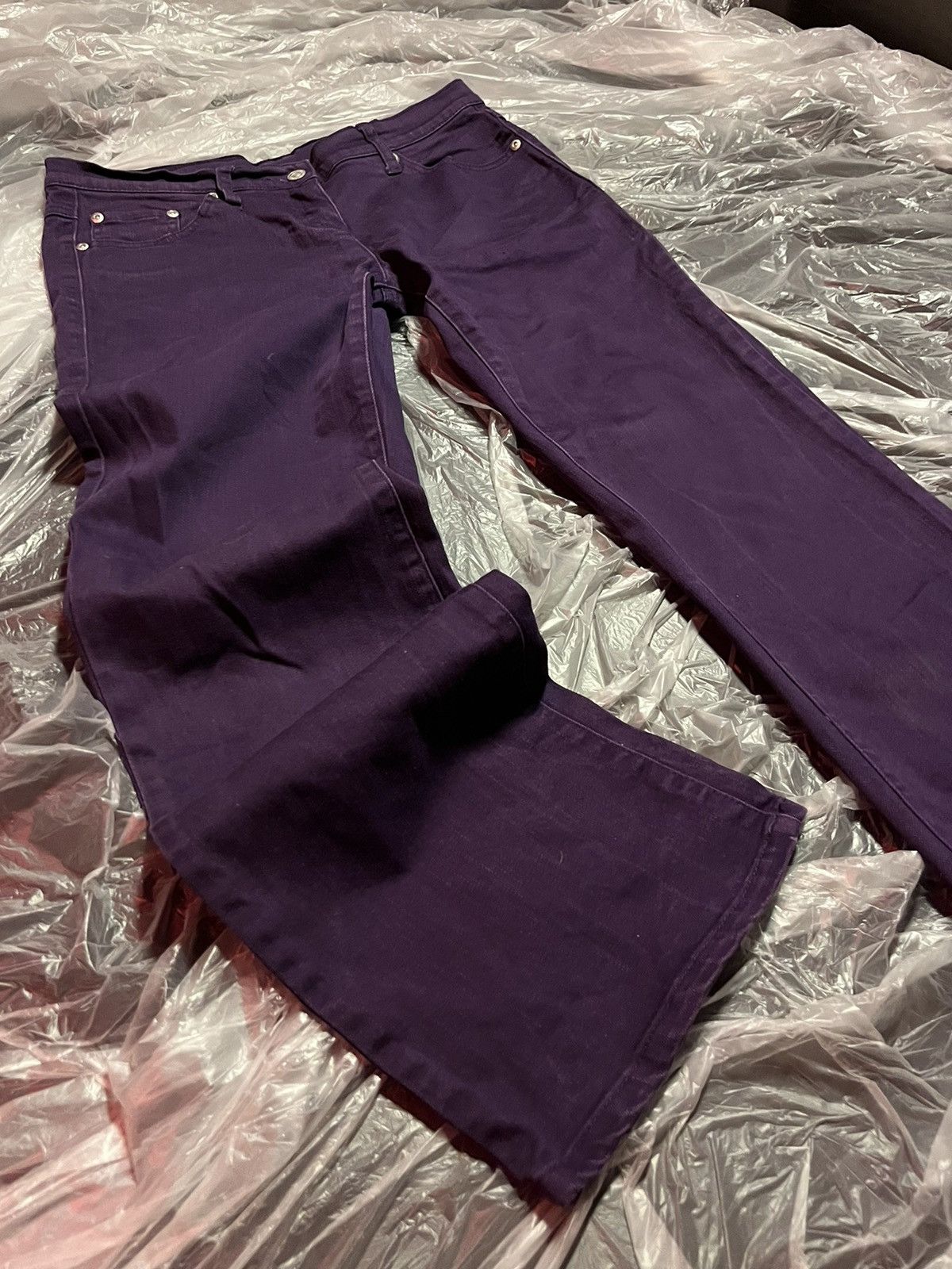 Vintage Mia Linea Purple Straight-Leg Jeans Size 26" / US 2 / IT 38 - 1 Thumbnail