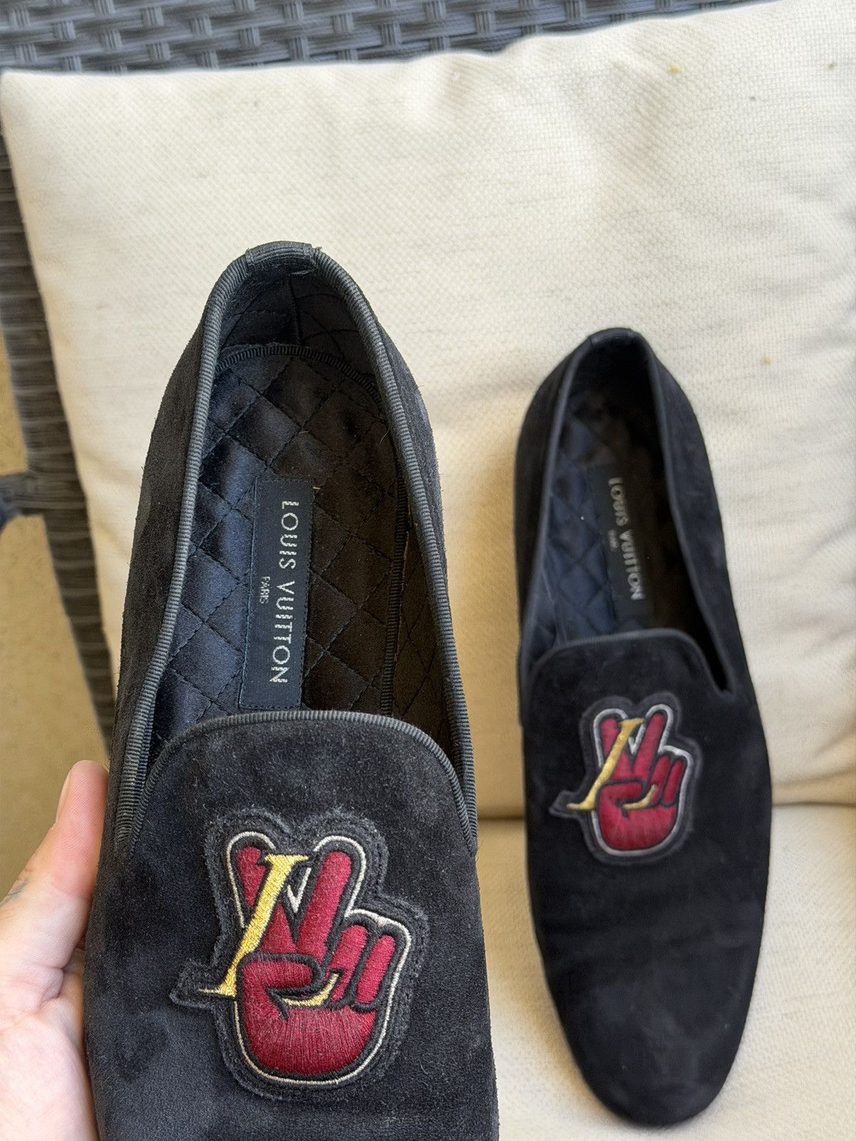 Louis Vuitton Louis vuitton loaffers HAND PEACE LOGO EMBROIDERY Size US 8 / EU 41 - 11 Thumbnail