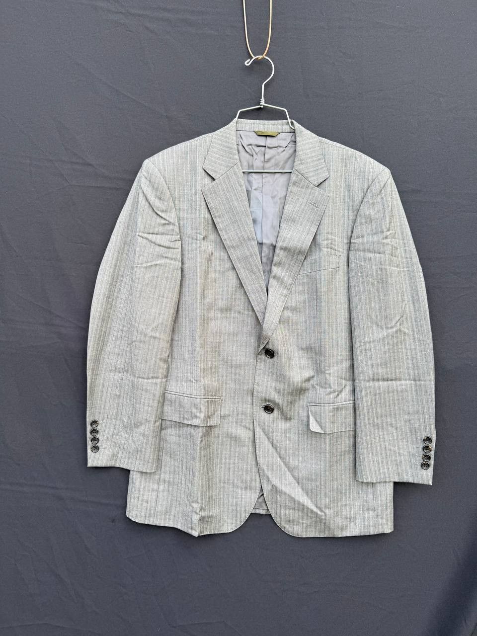 Other Lonner Dormeuil Double Breasted Navy Pinstripe Suit Size 38R - 9 Thumbnail
