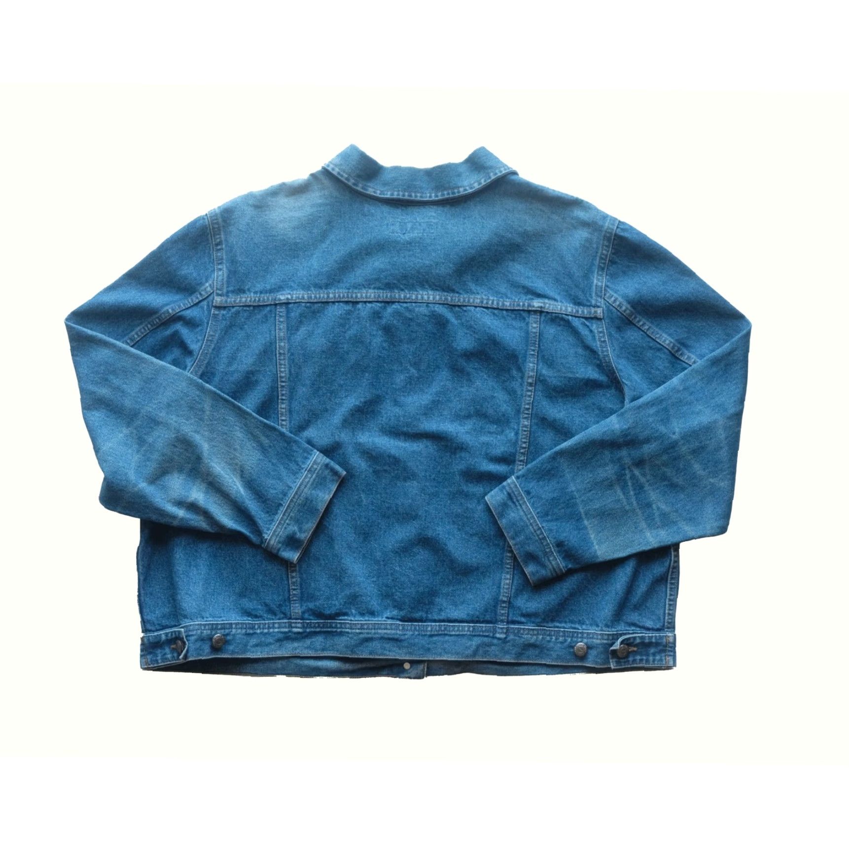 Izod VINTAGE IZOD JEAN DENIM JACKET BLUE MADE IN BRAZIL VTG 90s Y2K WOMEN SZ XXL 2XL ALL SEASONS JACKET Women Size 40" / US 18 - 3 Thumbnail