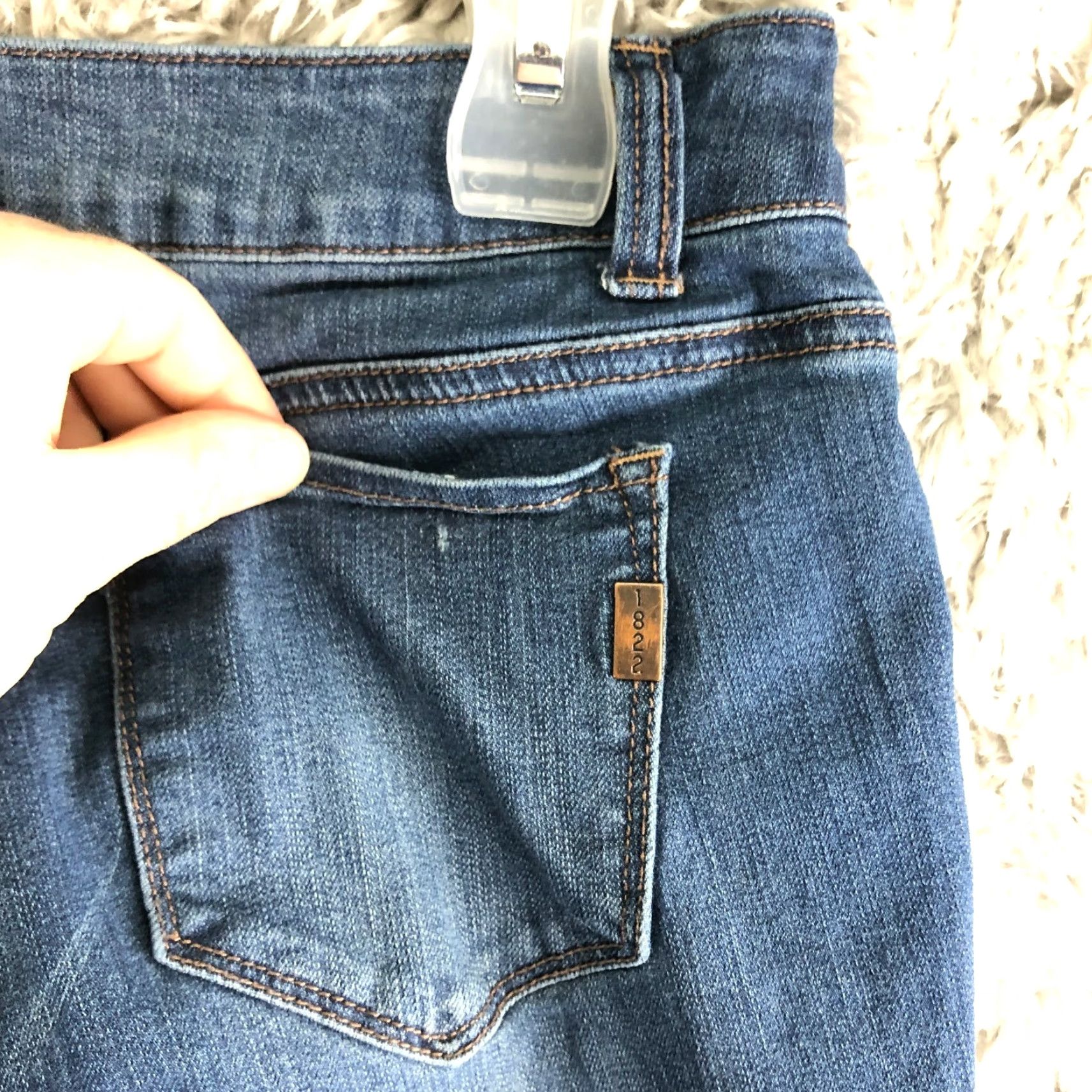 Vintage 1822 Denim Jeans Womens Size 29 Mid Rise Skinny Blue Medium Wash Denim Regular Rise Mens? No, Women. Size 29" - 6 Thumbnail