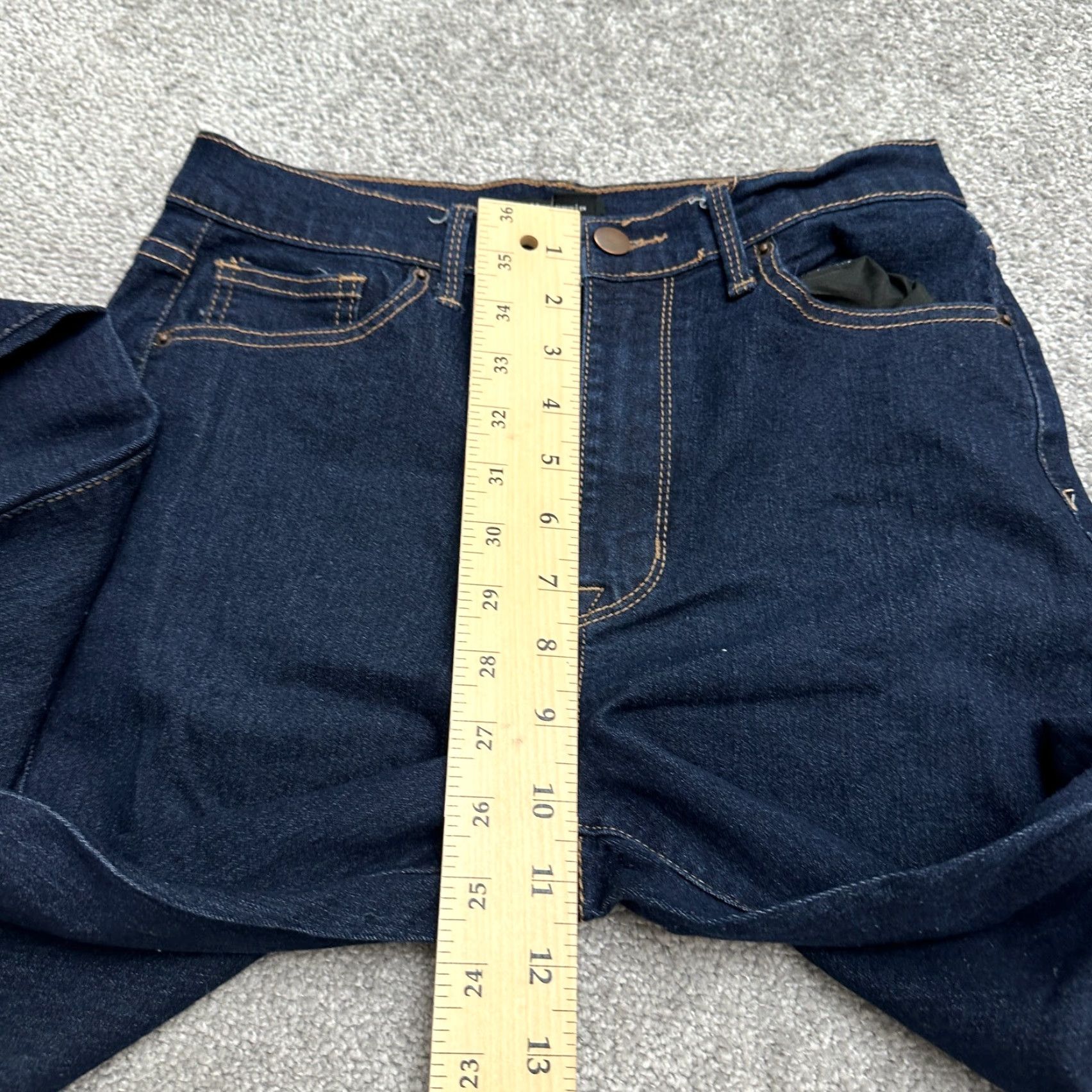 Forever 21 FOREVER 21 Denim Jeans Woman 29 Dark Wash High Rise 5-Pocket Regular Fit 27 Inseam Blue Mens/Womens Size 29" - 6 Thumbnail
