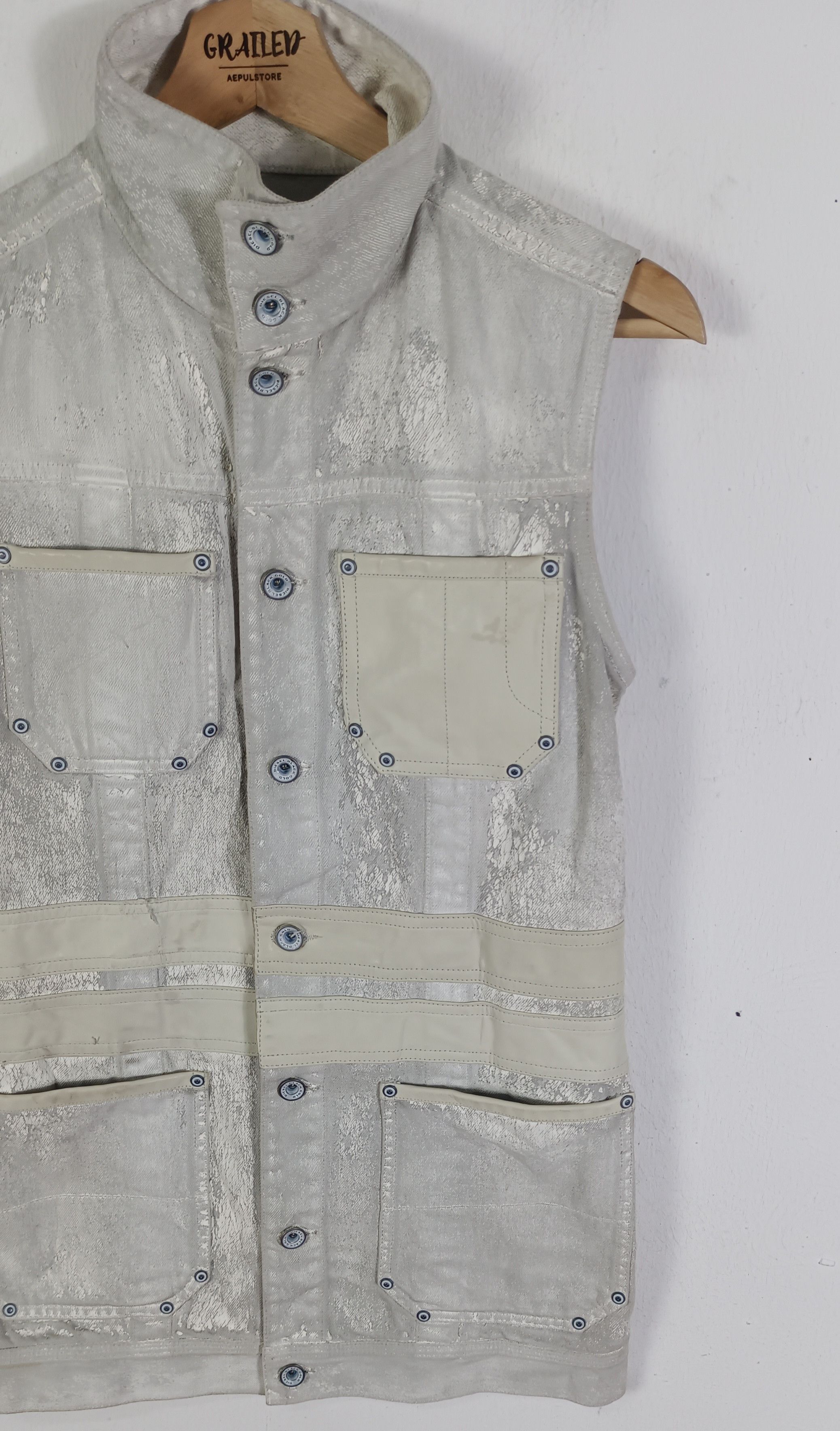 Diesel × Diesel Black Gold Diesel Black Gold Cow Leather Vest Jacket Size US S / EU 44-46 / 1 - 5 Thumbnail