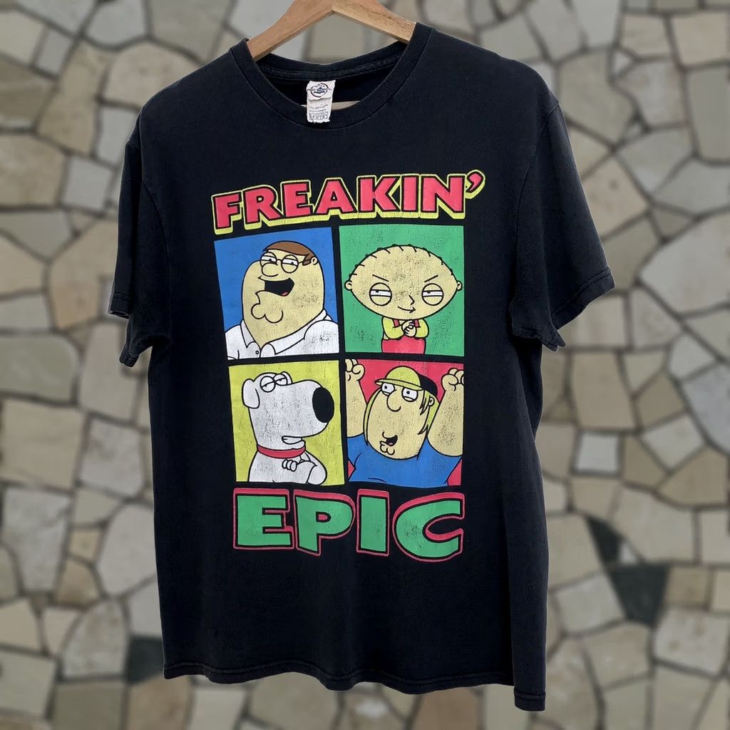 Delta Delta Shirt Mens M Black Pro Weight Family Guy Freakin Epic Distressed Size US M / EU 48-50 / 2 - 1 Thumbnail