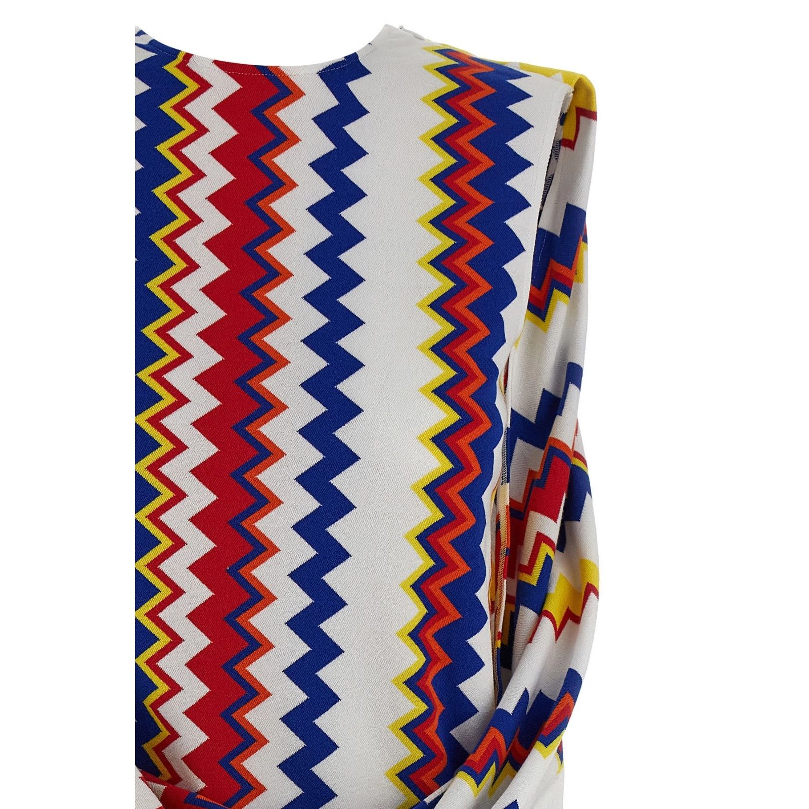 Missoni MISSONI Peplos Multicolor Pattern Dress New & Authentic (Wom Size S / US 4 / IT 40 - 3 Thumbnail