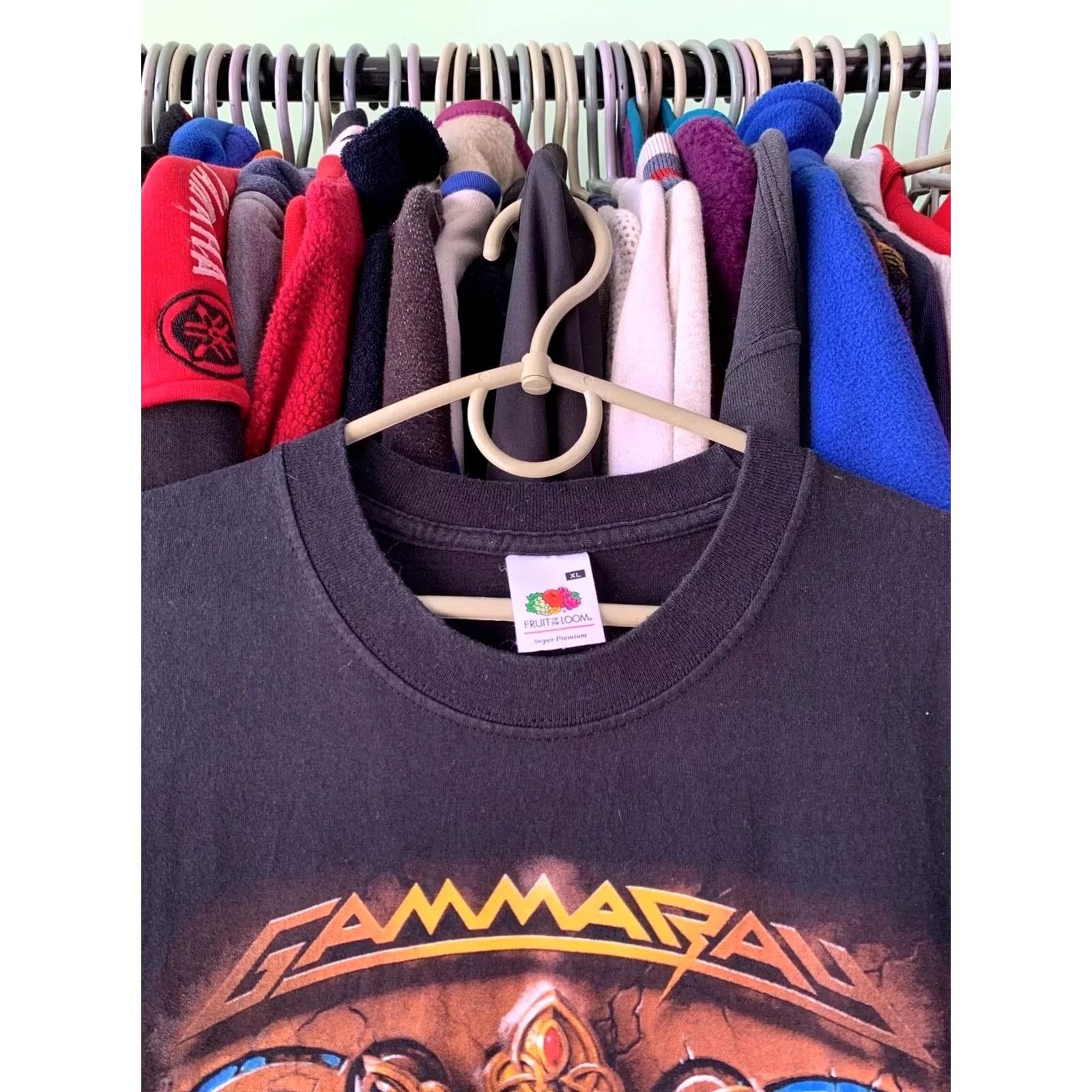 Fruit Of The Loom VINTAGE Gamma Ray Majestic World Tour Band Tee T-Shirt Men XL Black Cotton Fruit of the Loom Crew Neck Short Sleeve Size US XL / EU 56 / 4 - 3 Thumbnail