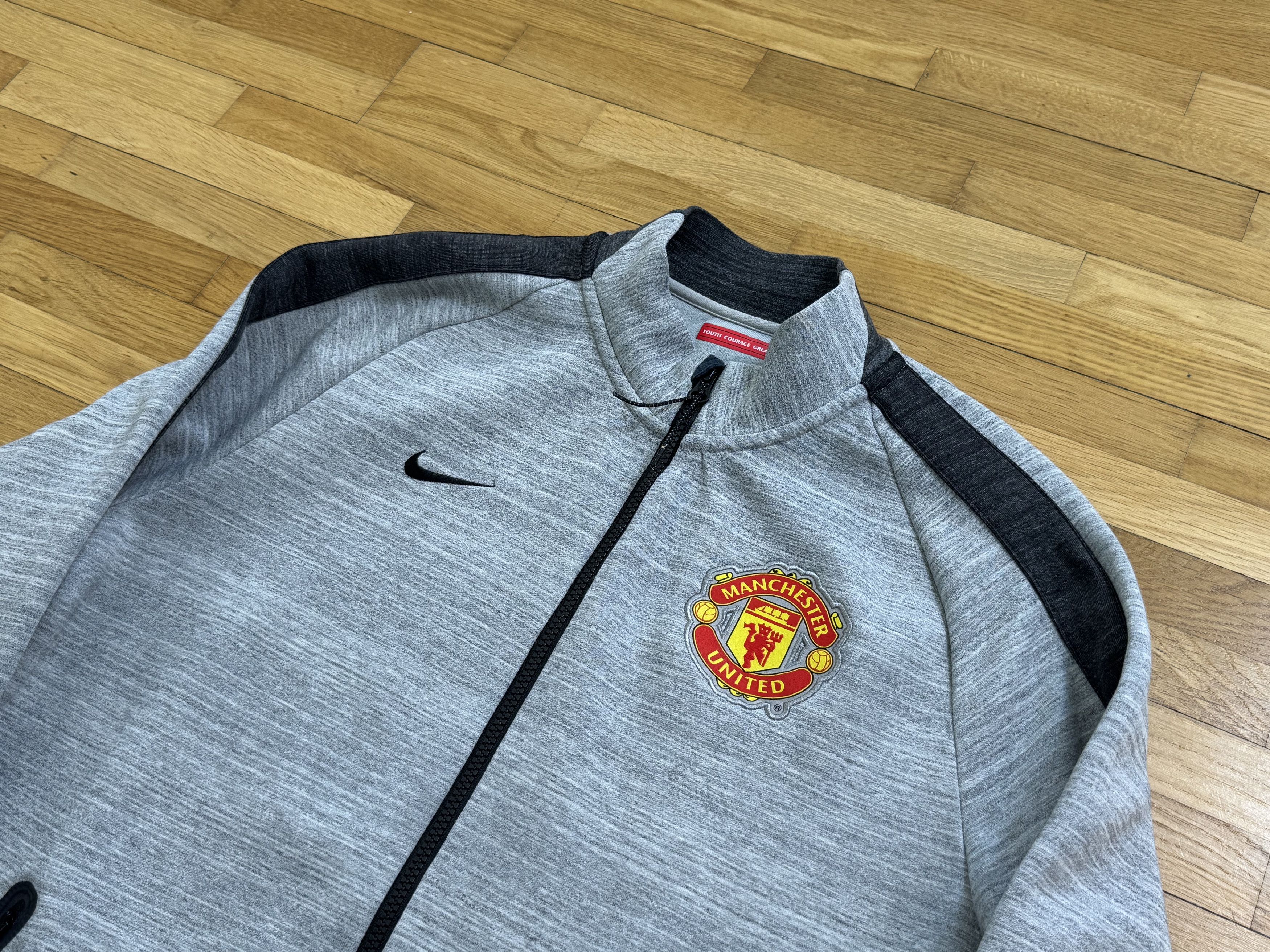 Nike Vintage gray tech fleece jacket NIKE x MANCHESTER UNITED Size US L / EU 52-54 / 3 - 2 Thumbnail