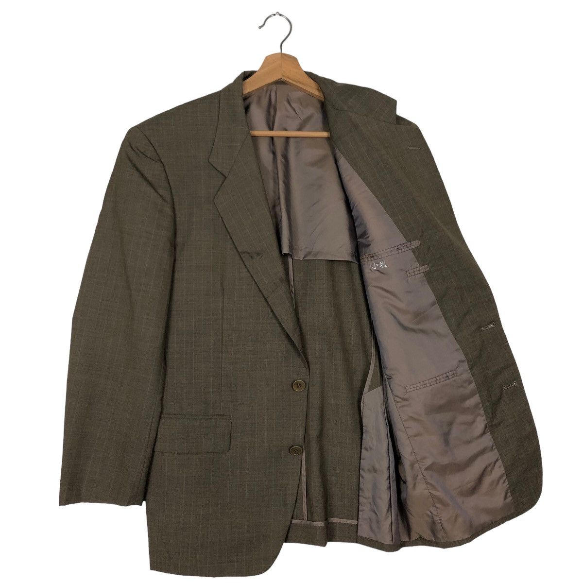 Japanese Brand 🔥Rich Brown - Pin Stripped Double Breast Coats Jacket Size US M / EU 48-50 / 2 - 9 Thumbnail