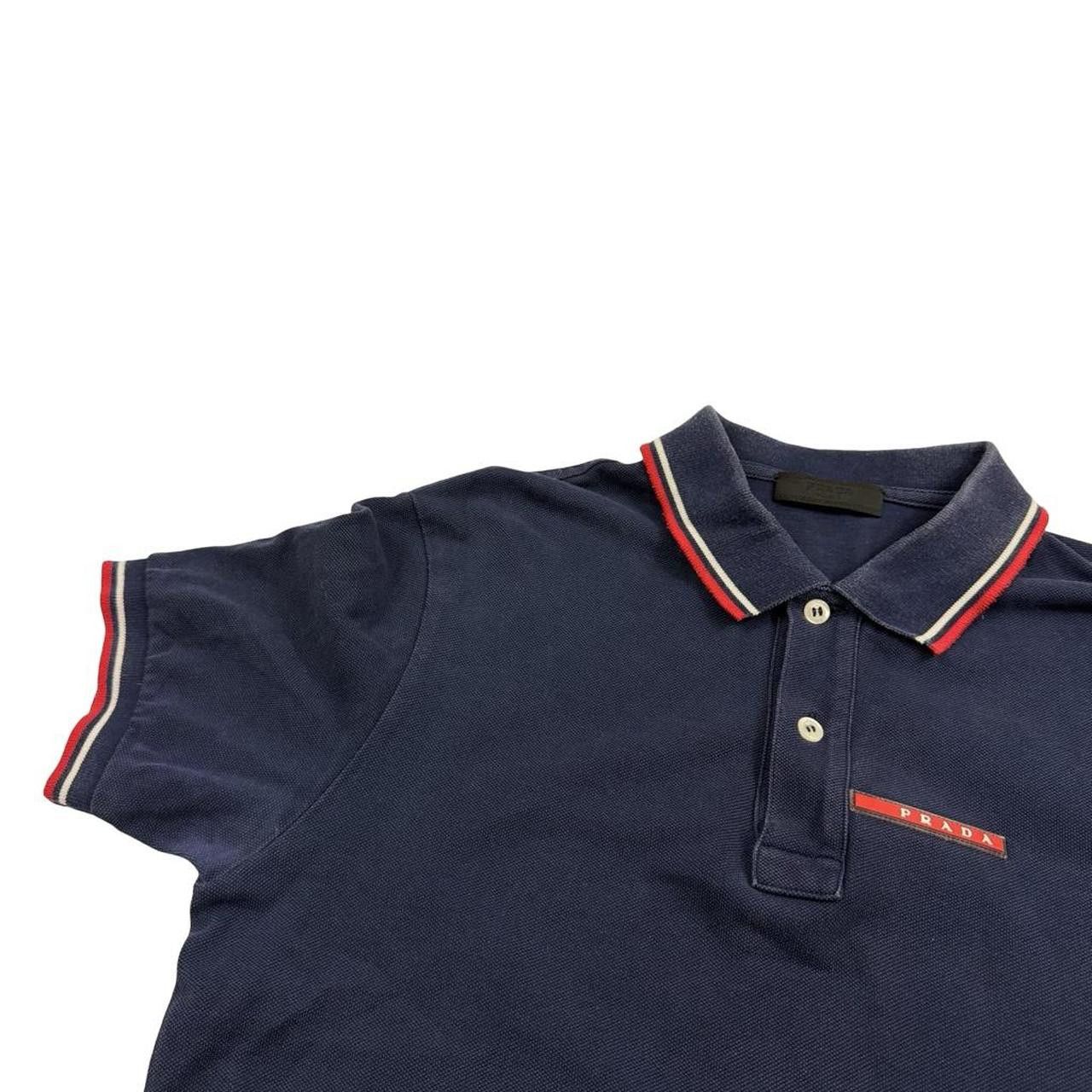 Prada Navy Blue Prada Sport Red Tab Polo Shirt - Medium Size US M / EU 48-50 / 2 - 4 Thumbnail