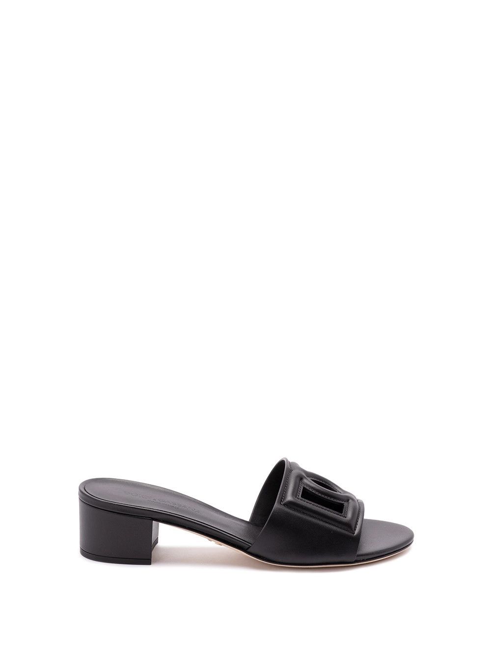 Dolce & Gabbana Calfskin Sliders With `DG` Logo Size US 7 / IT 37 - 1 Thumbnail