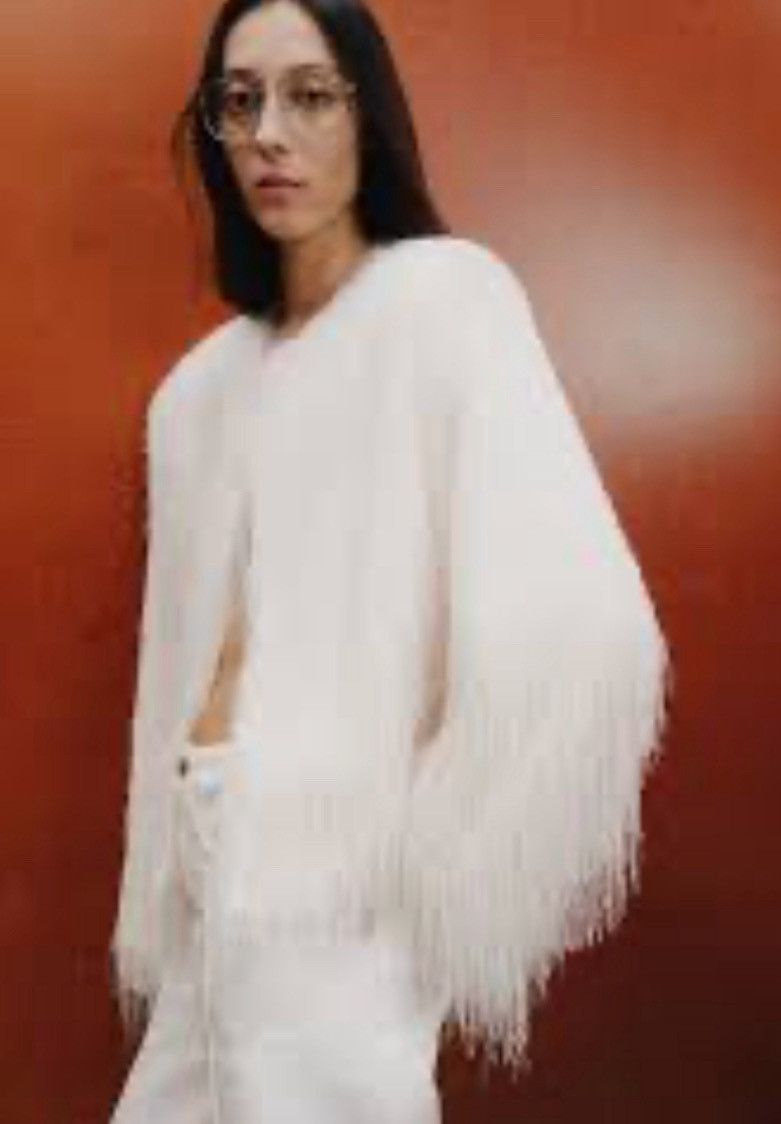 H&M H&M Womens Cream Fringe Jacket Size XXL / US 16-18 / IT 52-54 - 8 Thumbnail