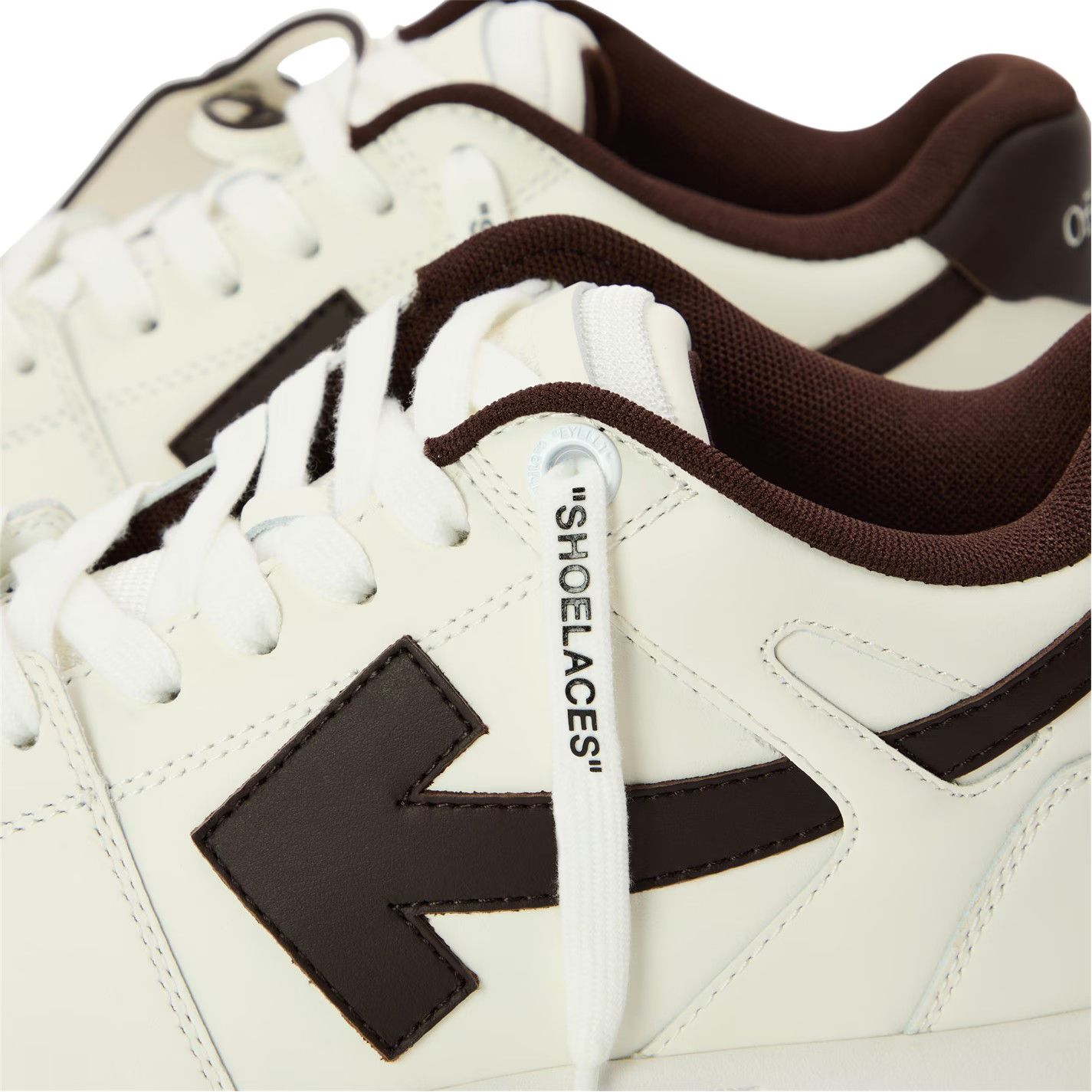 Off-White o1g2r1mq0226 Outofoffice Low-Top Trainers in White/Brown Size US 13 / EU 46 - 4 Thumbnail