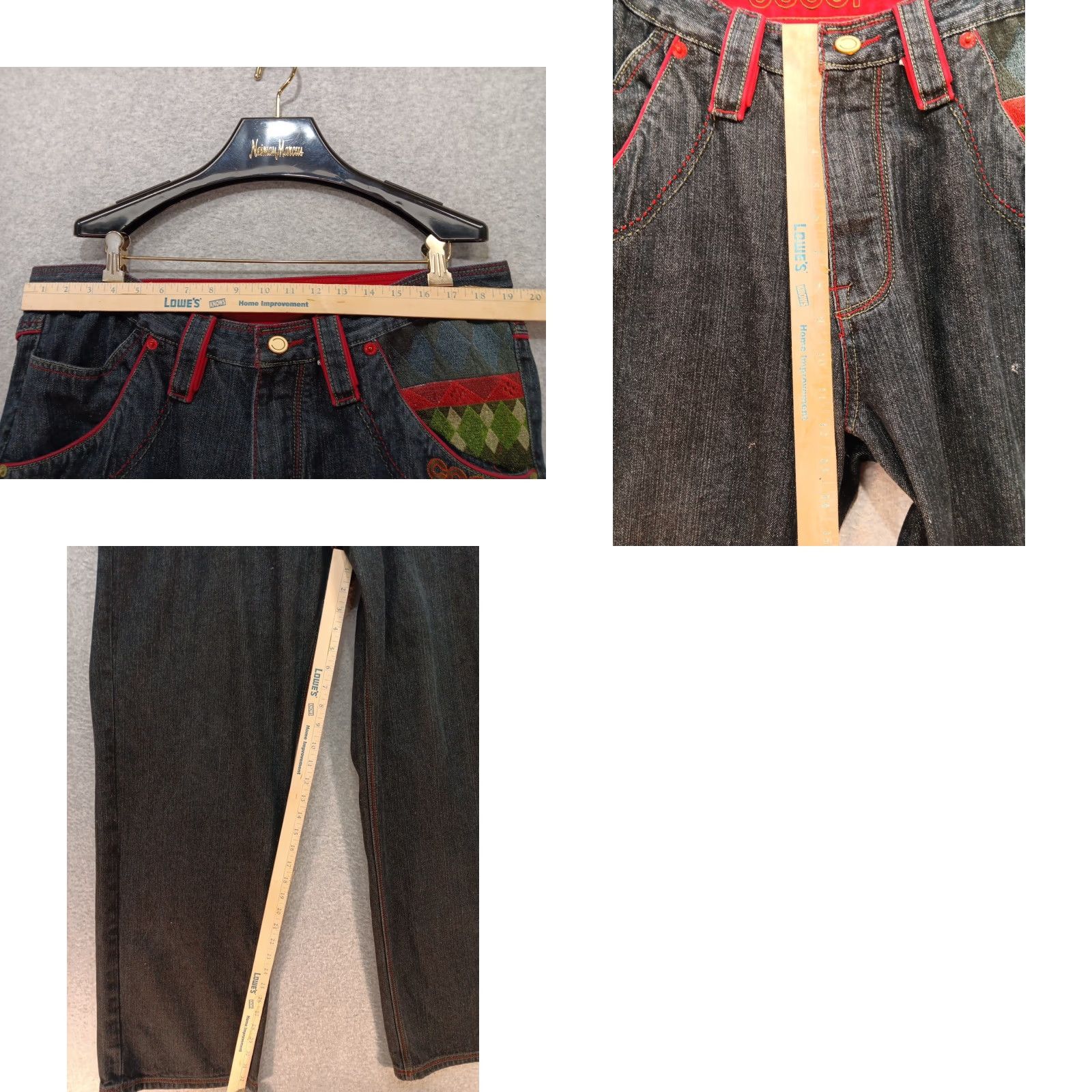 Coogi VINTAGE COOGI Jeans 40×34 Black Denim 5-Pocket Embroidered Wide-Leg High Rise Baggy Grunge 90s Hip Hop Mens Jeans Size US 40 / EU 56 - 9 Thumbnail