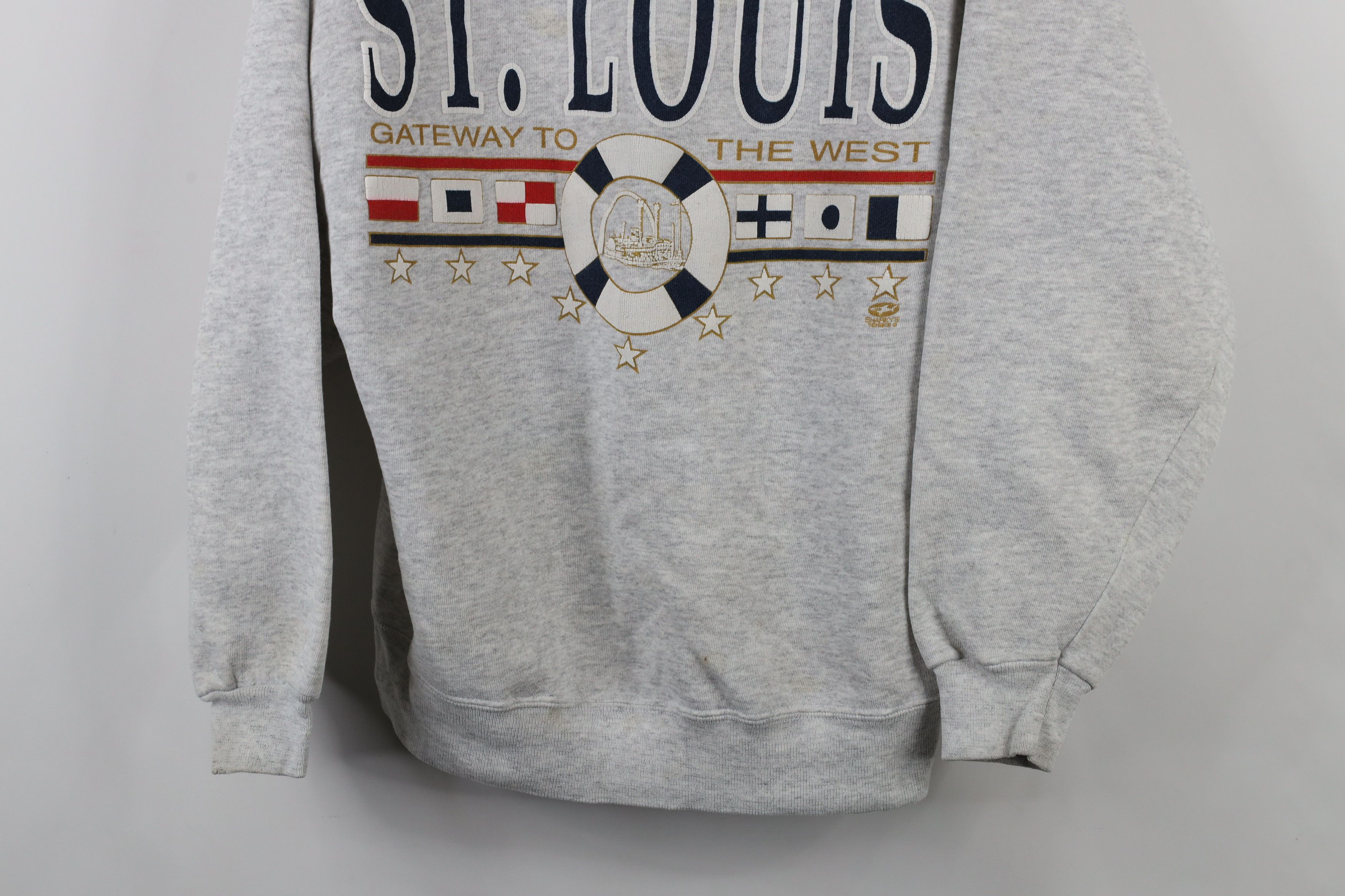 Vintage Vintage 90s Streetwear Louis Gateway to the West Sweatshirt Size L / US 10 / IT 46 - 3 Thumbnail