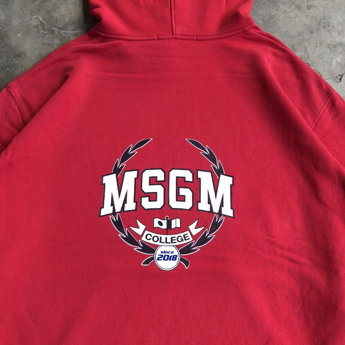 MSGM 🇮🇹 MSGM Milano Italy Big Logo Hoodie Red Luxury Designer Size US XL / EU 56 / 4 - 3 Thumbnail