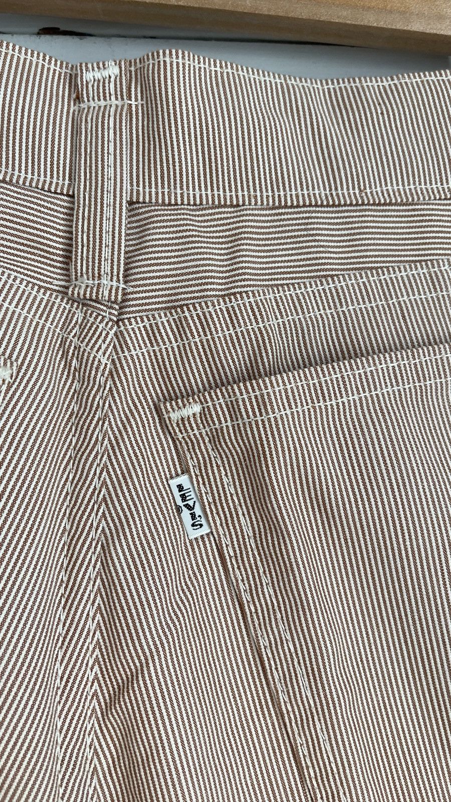Levi's × Vintage 1960s Levi’s Big E pinstriped flared bell bottom slacks Size 28" / US 6 / IT 42 - 5 Thumbnail