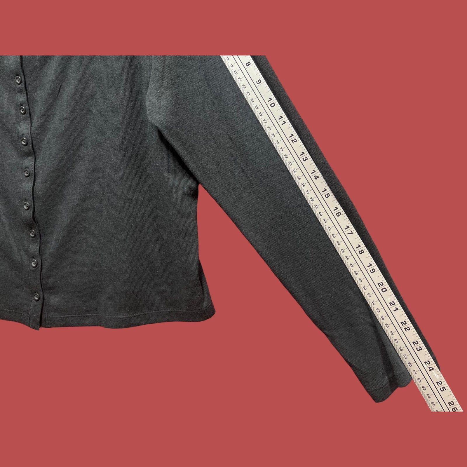 Other A New Day - Women's Botton Front Cardigan Sweater - Black - Size XXL / US 16-18 / IT 52-54 - 7 Thumbnail