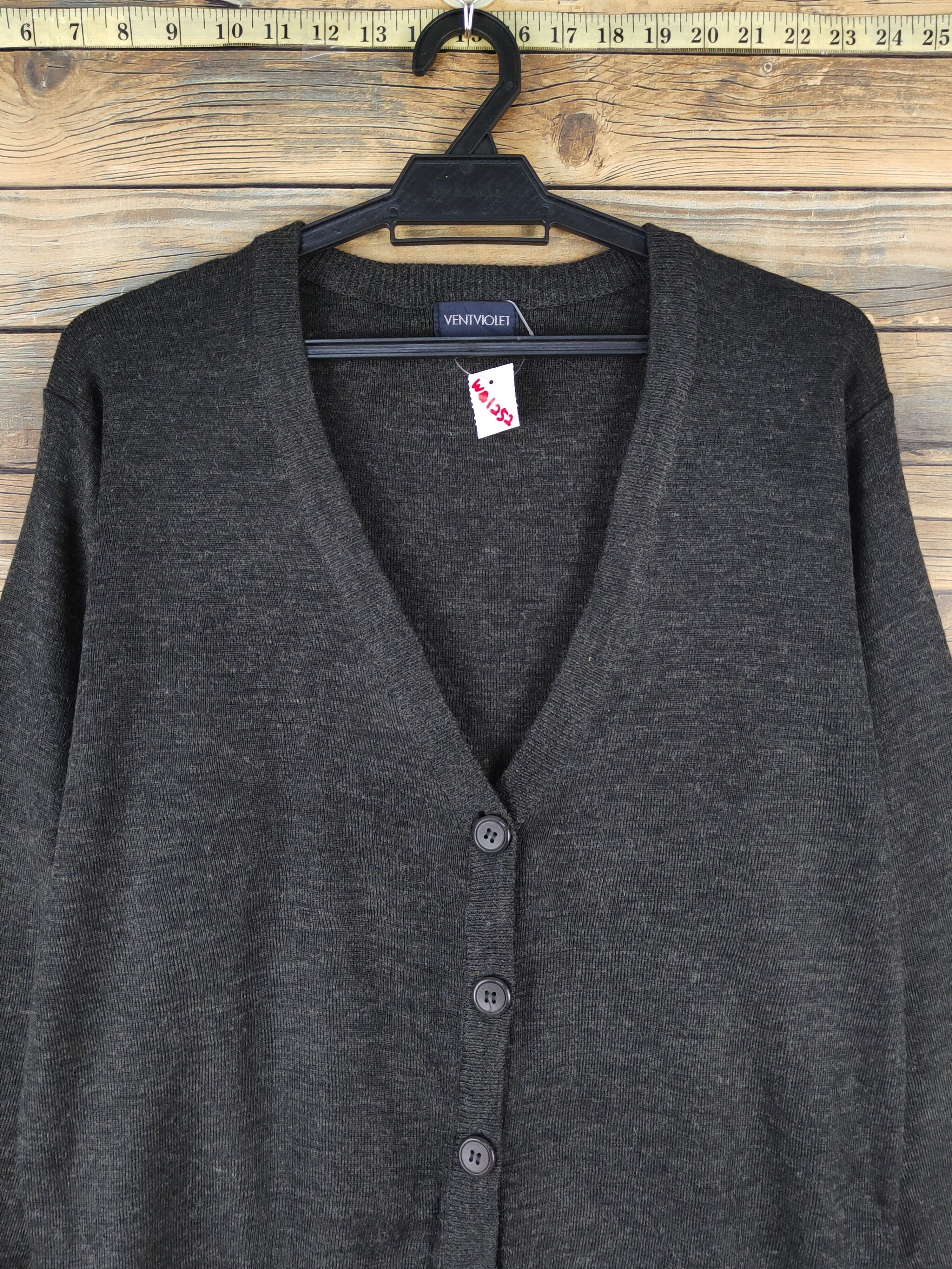 Homespun Knitwear × Japanese Brand Ventviolet Black Knitwear Cardigan#W1252 Size US M / EU 48-50 / 2 - 2 Thumbnail