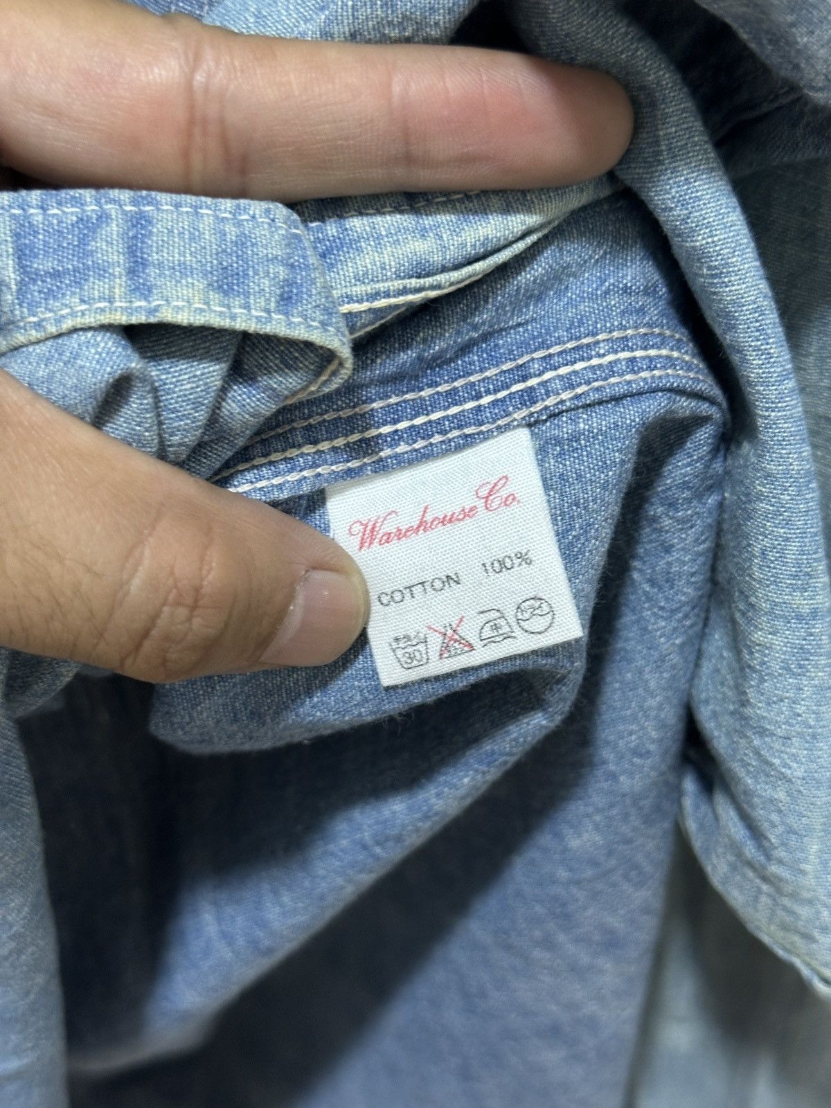 Warehouse Warehouse Japan Selvedge Denim Work Shirt Size US L / EU 52-54 / 3 - 10 Thumbnail