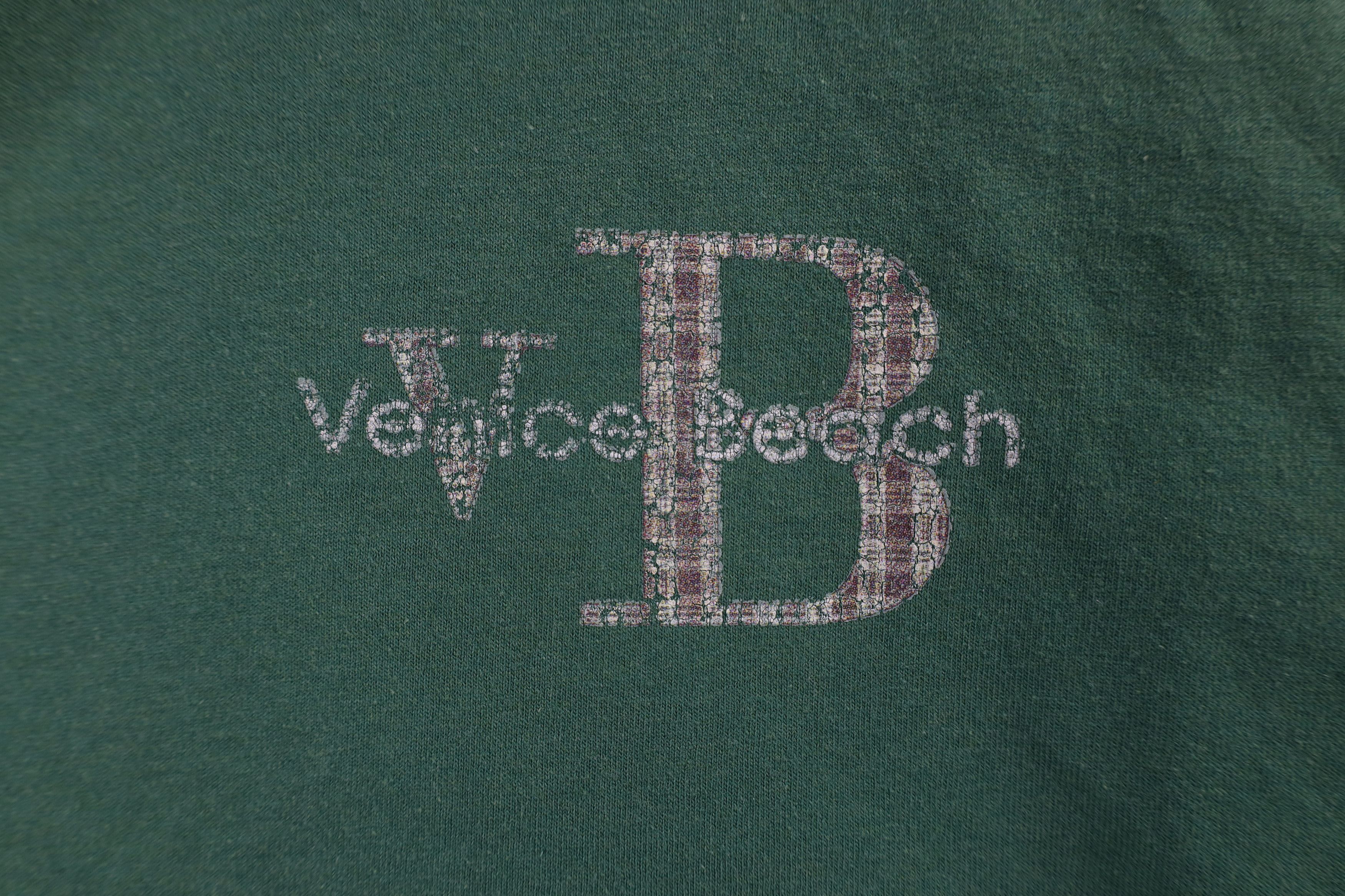 Vintage Vintage 90s Streetwear Spell Out Venice Beach T-Shirt Green Size US XL / EU 56 / 4 - 4 Thumbnail