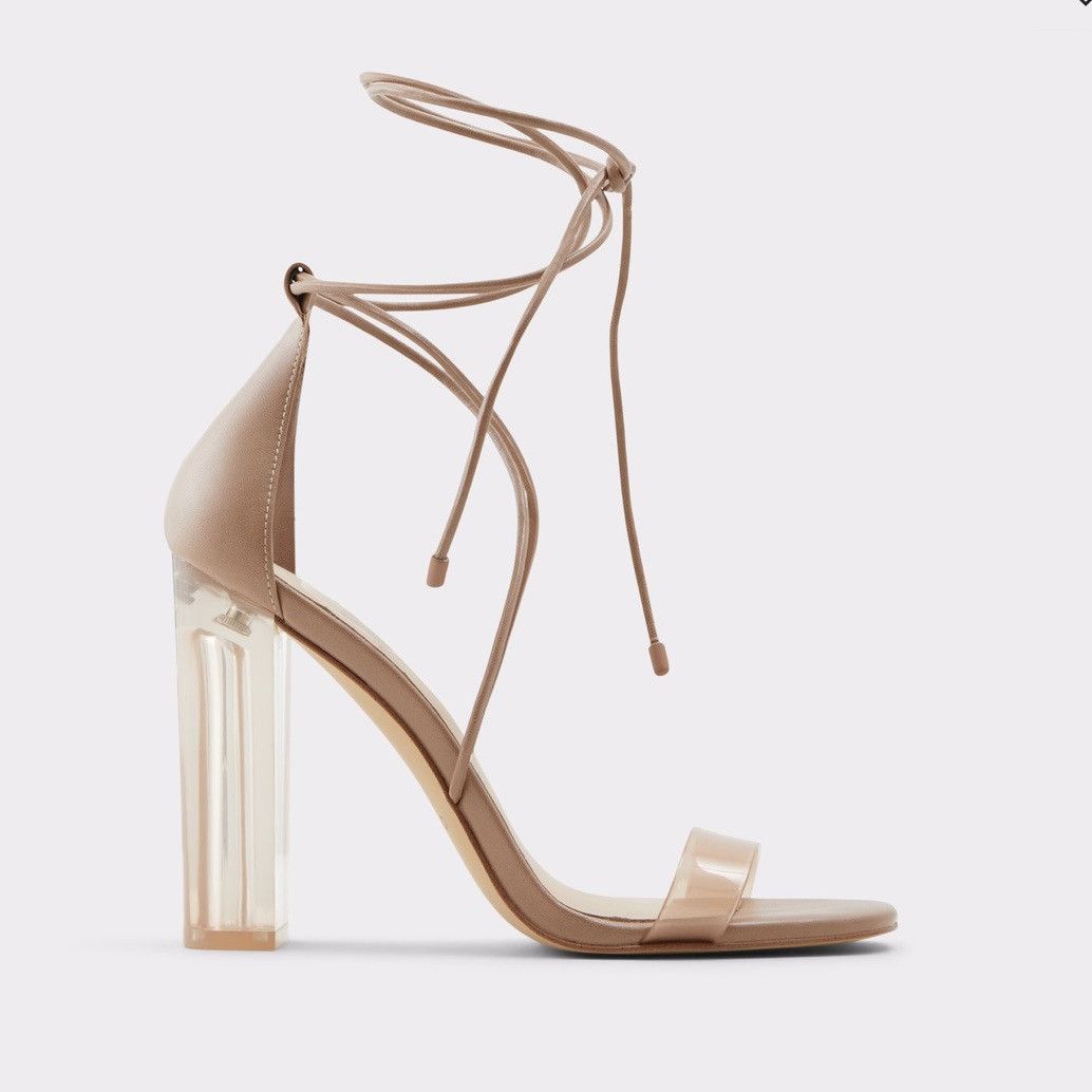 Aldo Aldo Onardonia ankle tie lucite heel sandals Size US 11 / IT 41 - 2 Thumbnail