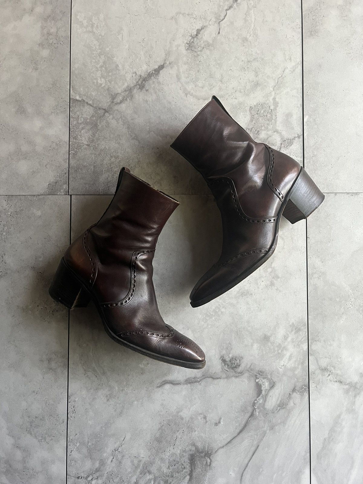 Yves Saint Laurent Saint Laurent Brown Johnny Boots | Grailed