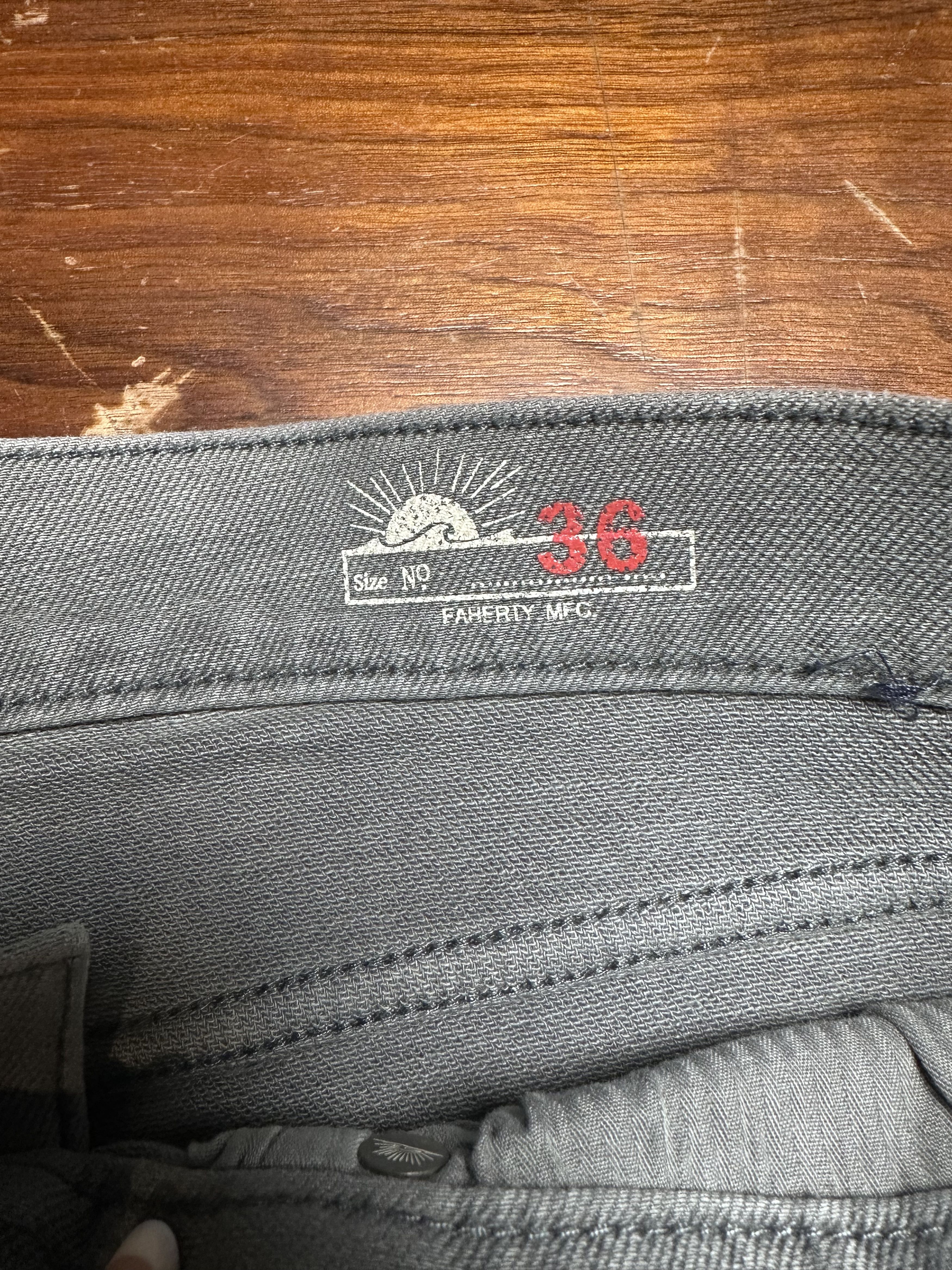 Faherty Faherty Brand Stretch Terry 5-Pocket Jean Gray Never Worn Size US 36 / EU 52 - 3 Thumbnail