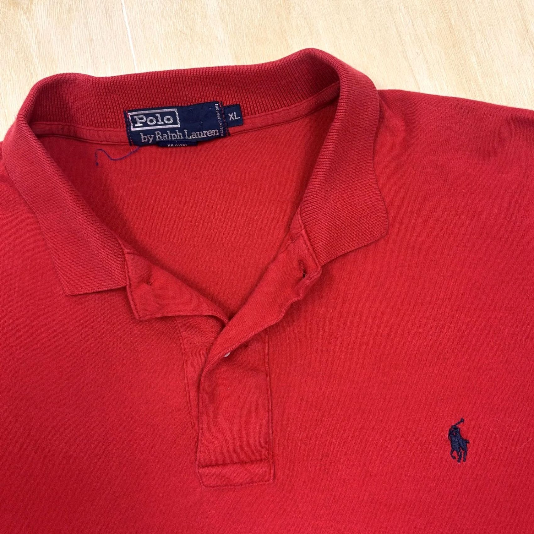 Polo Ralph Lauren Polo Ralph Lauren Polo Shirt Mens XL Red Solid Short Sleeve Pony Logo Casual Size US XL / EU 56 / 4 - 2 Thumbnail